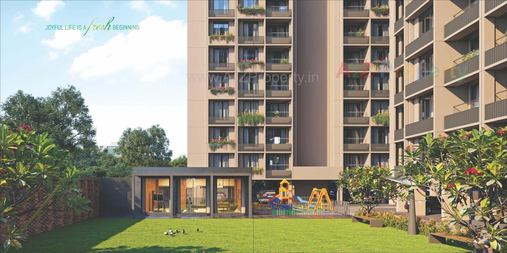 3D Elevation of real estate project Swastik Greens located at Ghuma, Ahmedabad, Gujarat