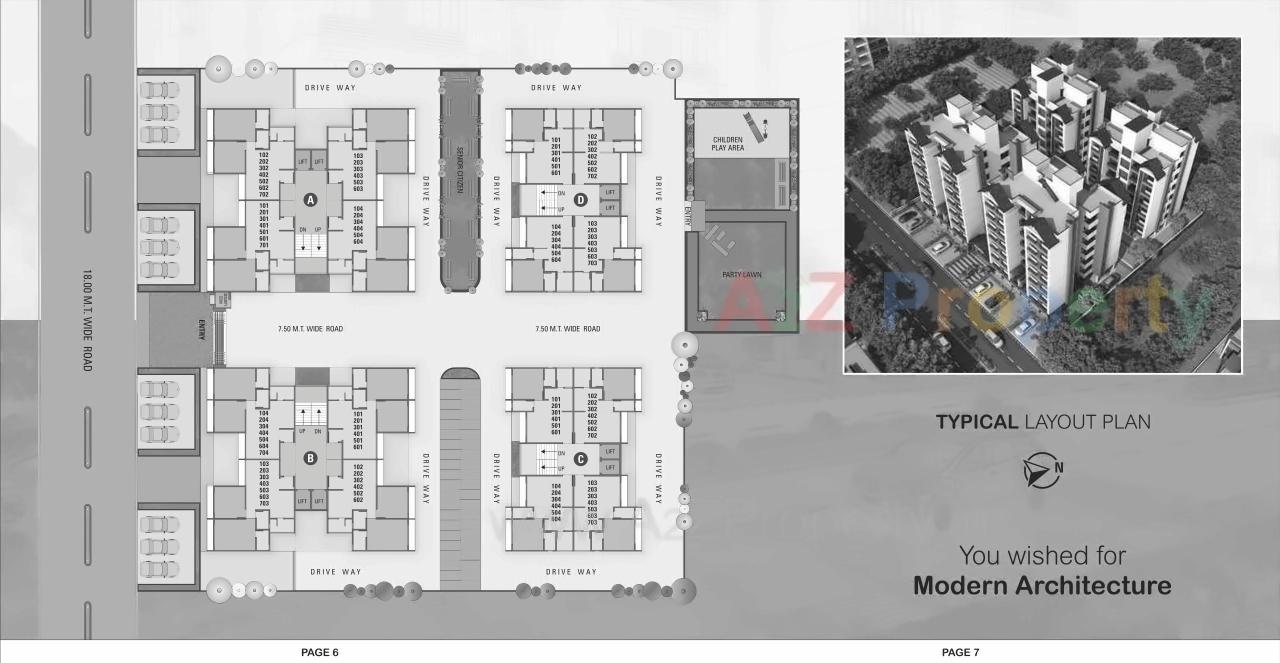 Layout of real estate project Swastik Heritage located at Singrva, Ahmedabad, Gujarat