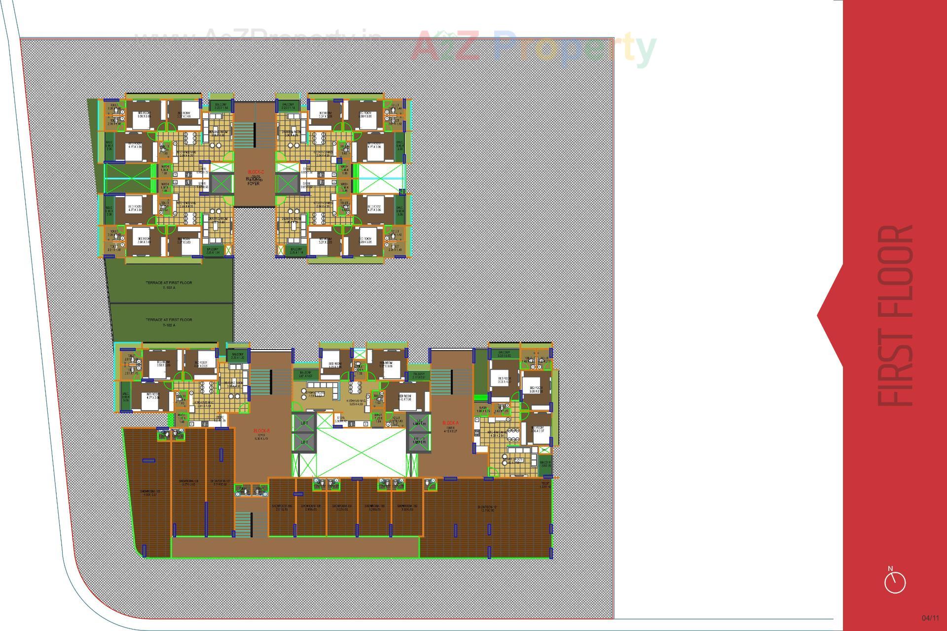 Layout of real estate project Swastik Promont located at Ghuma, Ahmedabad, Gujarat