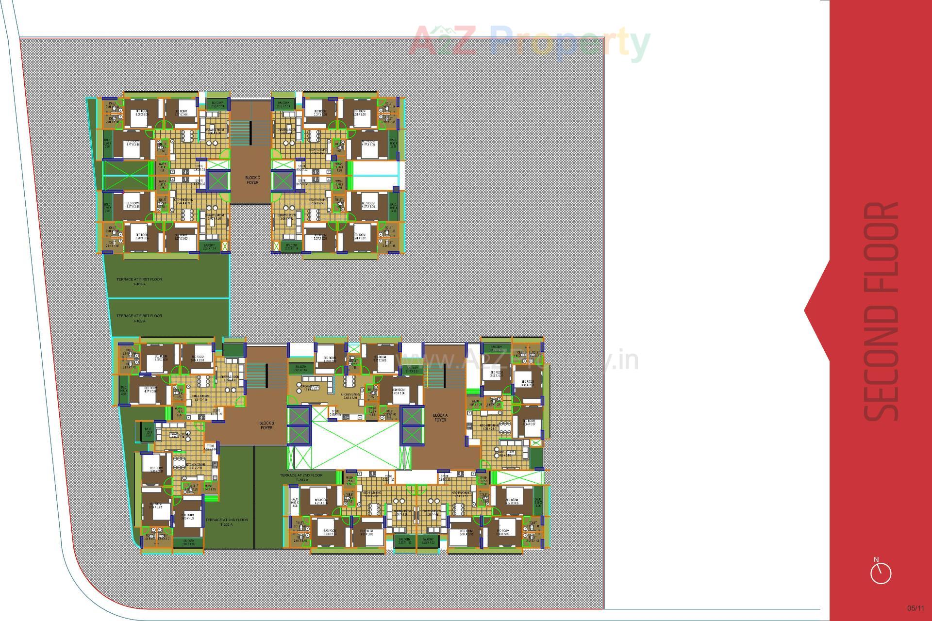 Layout of real estate project Swastik Promont located at Ghuma, Ahmedabad, Gujarat