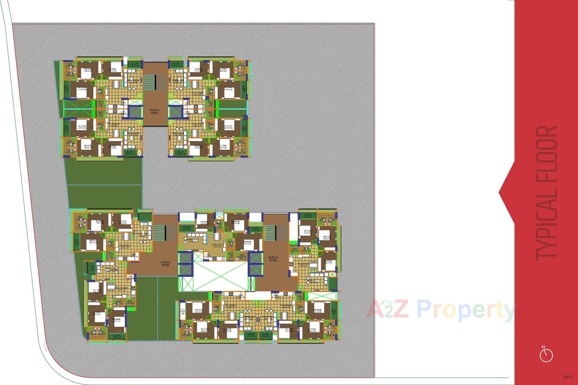 Layout of real estate project Swastik Promont located at Ghuma, Ahmedabad, Gujarat