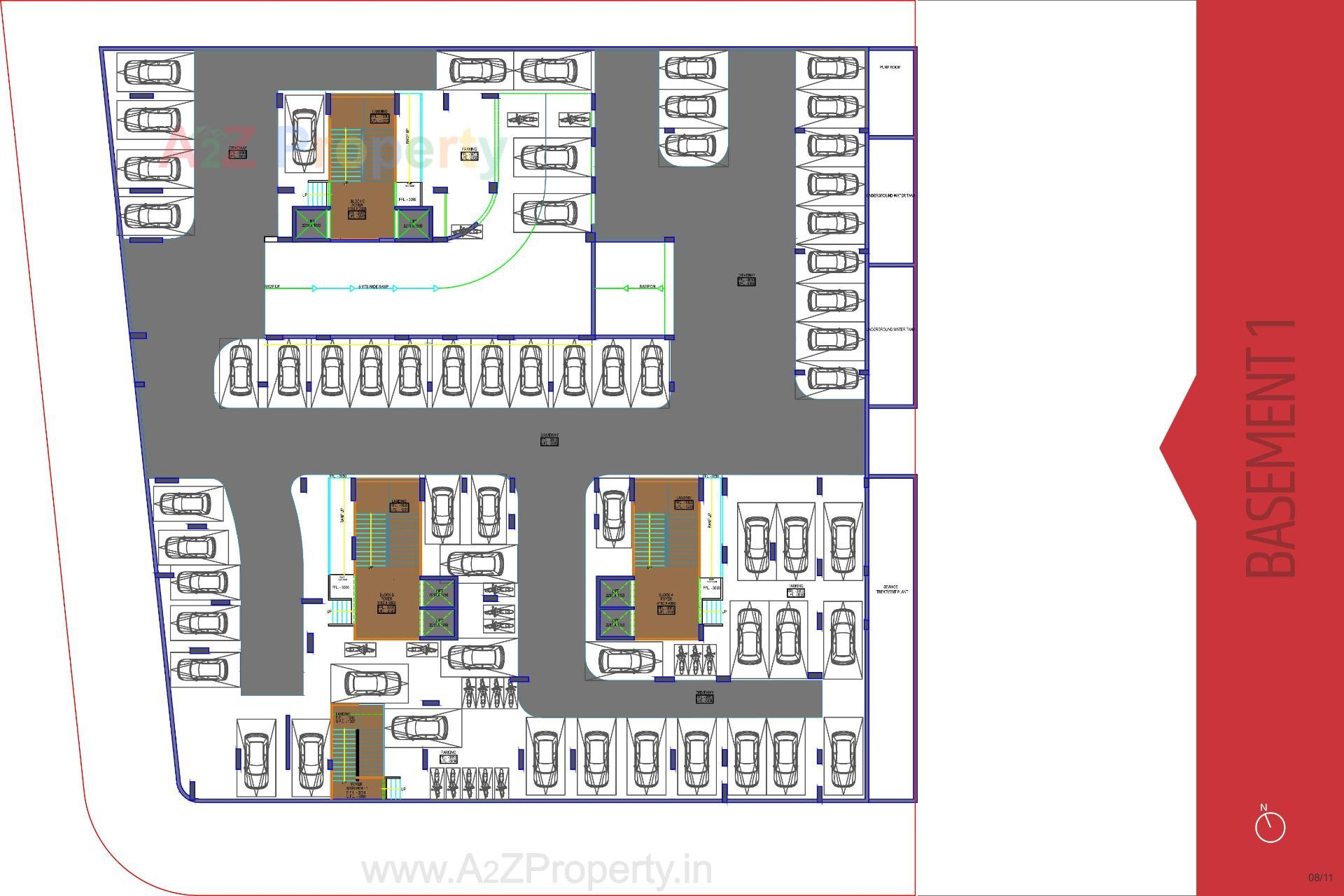 Layout of real estate project Swastik Promont located at Ghuma, Ahmedabad, Gujarat