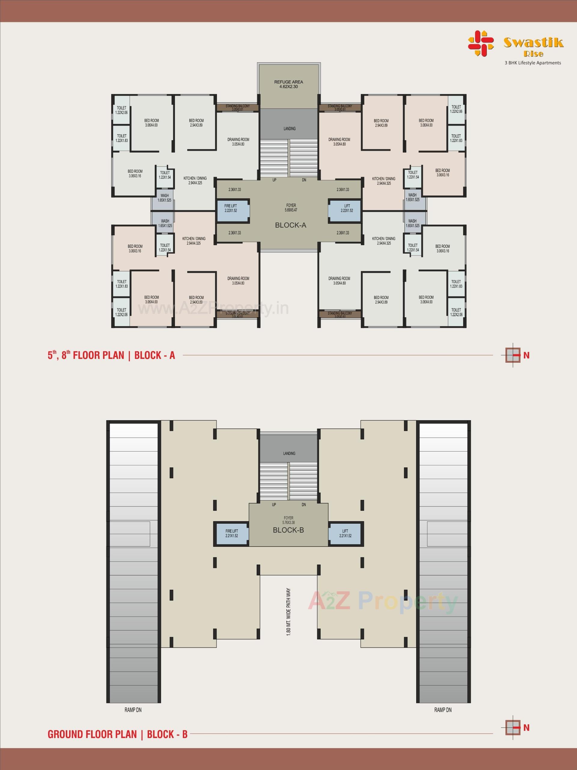 Layout of real estate project Swastik Rise located at Ghuma, Ahmedabad, Gujarat