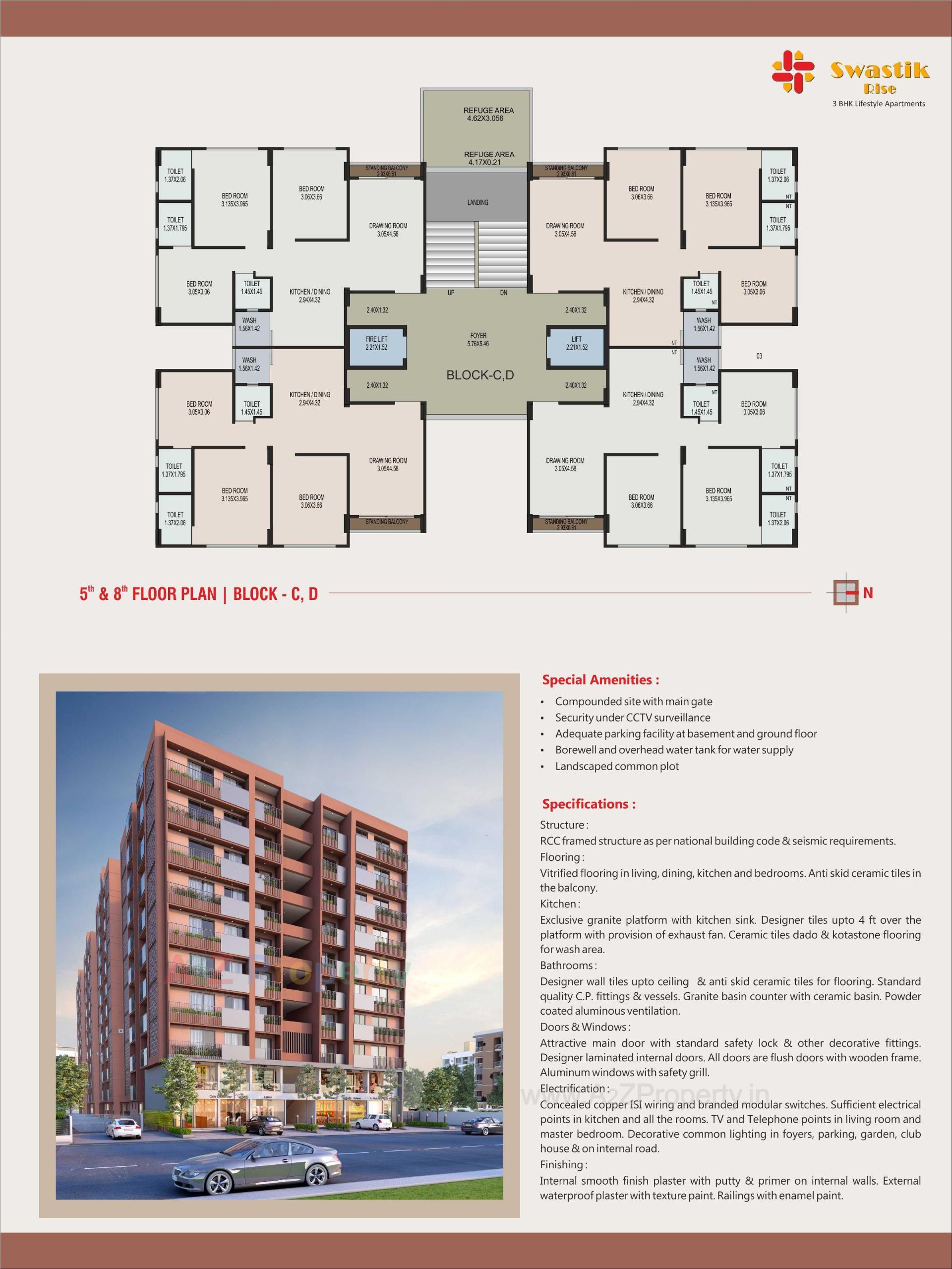 Layout of real estate project Swastik Rise located at Ghuma, Ahmedabad, Gujarat