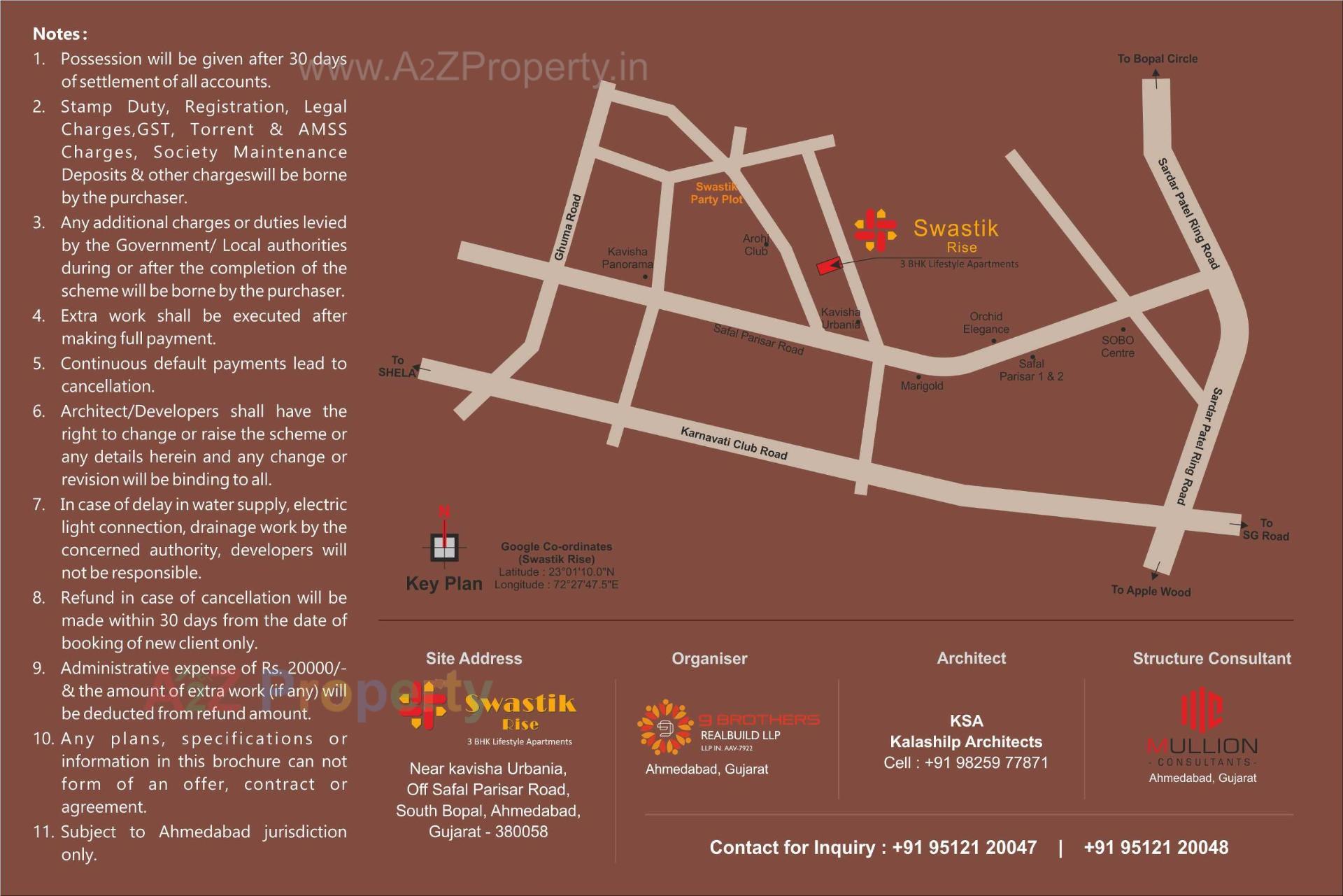  of real estate project Swastik Rise located at Ghuma, Ahmedabad, Gujarat