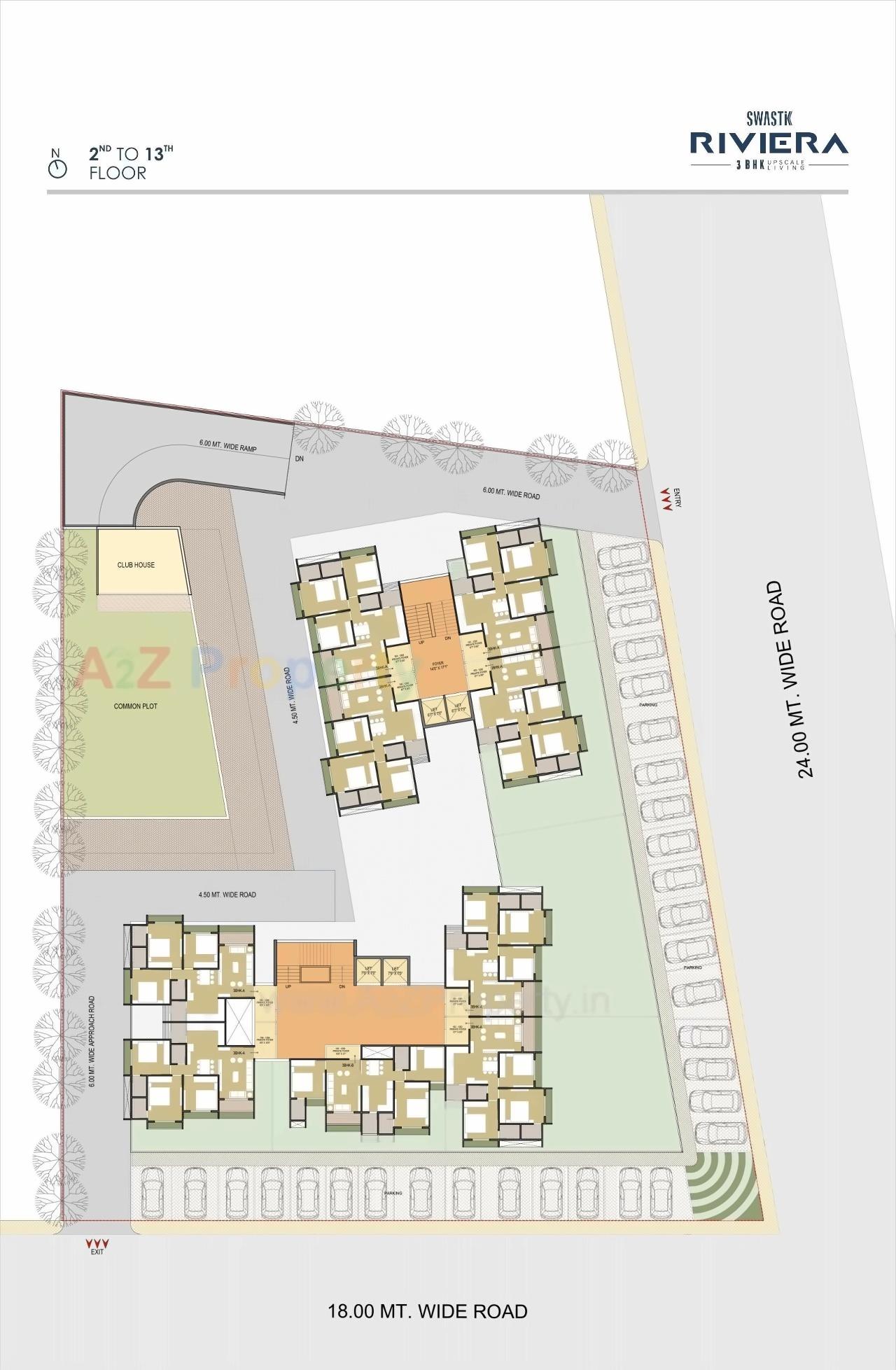 Layout of real estate project Swastik Riviera located at Ahmedabad, Ahmedabad, Gujarat