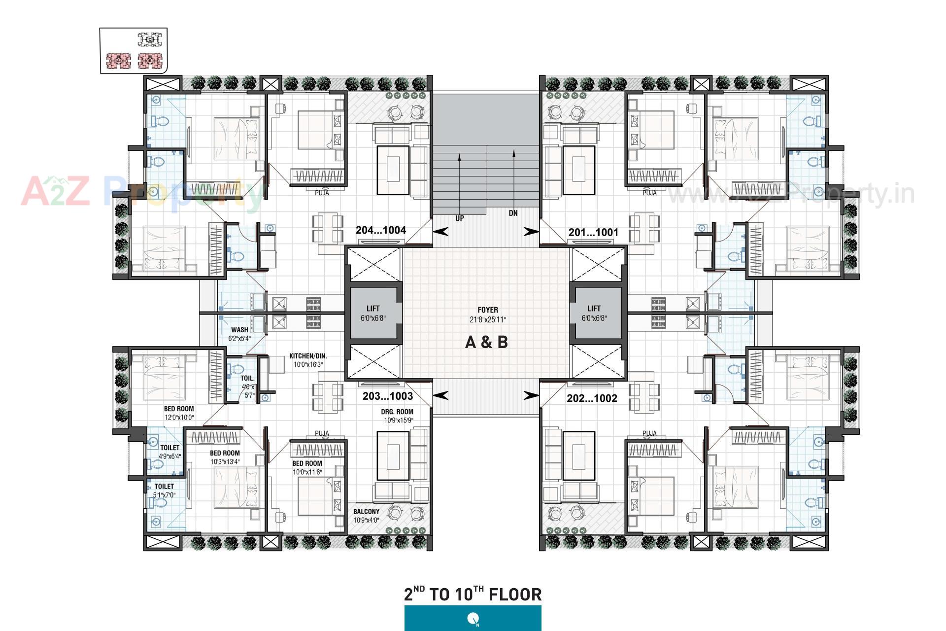 Layout of real estate project Swastik Skylark located at Gota, Ahmedabad, Gujarat