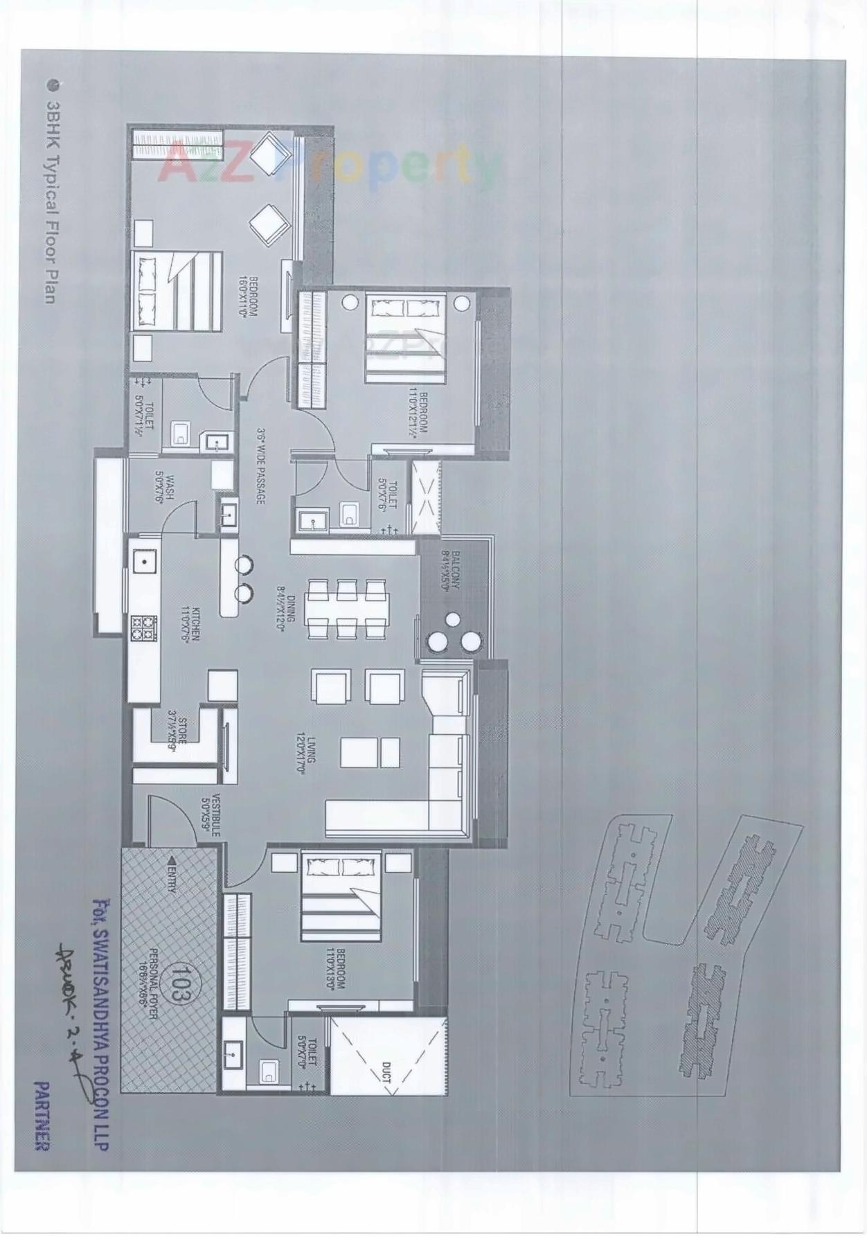 Layout of real estate project Swati Parkside located at Ahmedabad, Ahmedabad, Gujarat