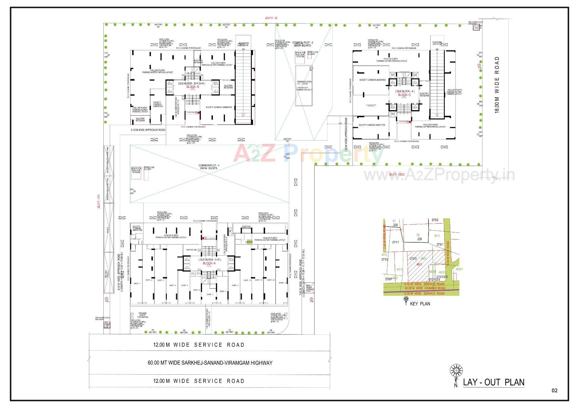 Layout of real estate project Swati Premier located at Sarkhej, Ahmedabad, Gujarat