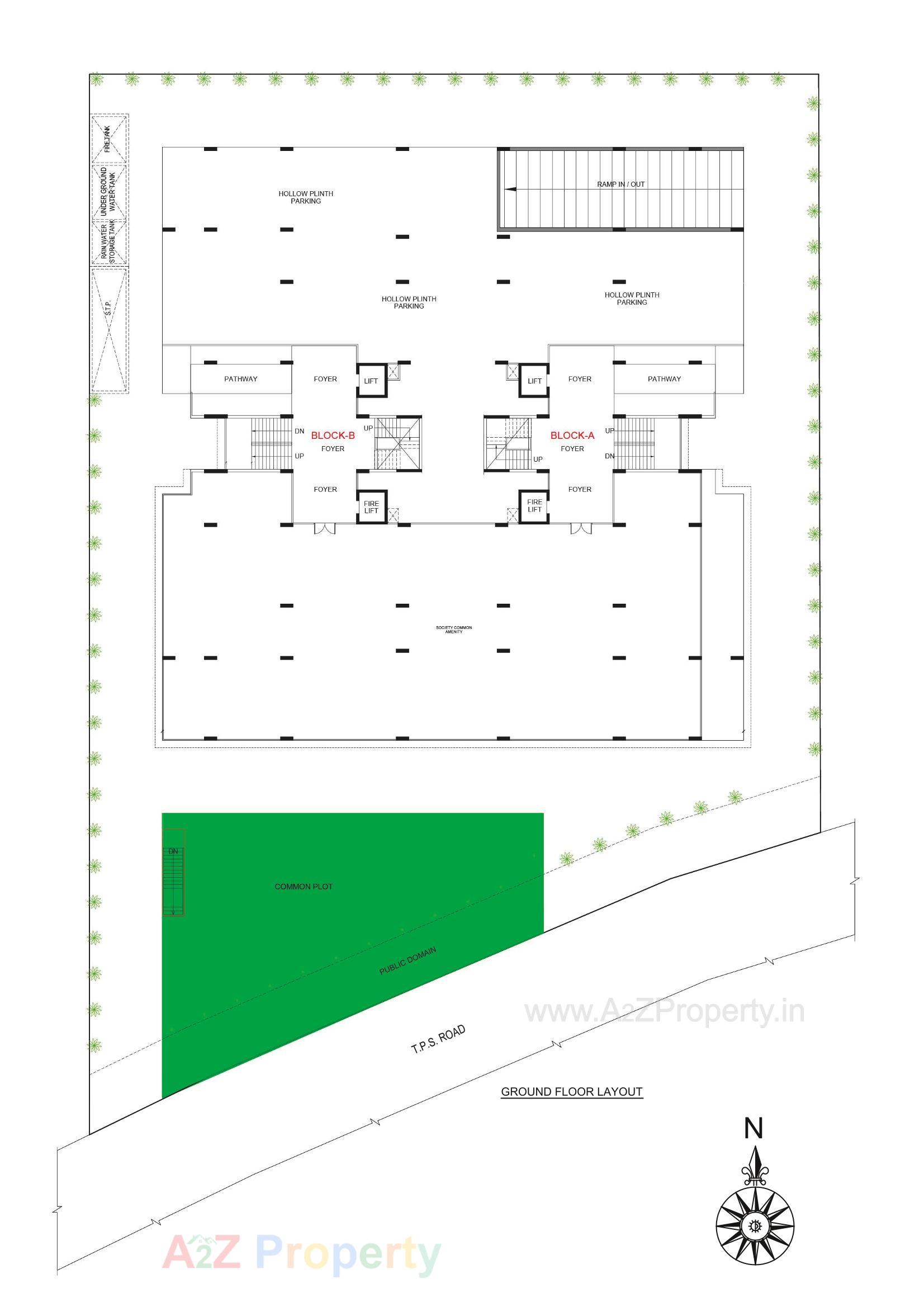 Layout of real estate project Swati Senor located at Ambali, Ahmedabad, Gujarat