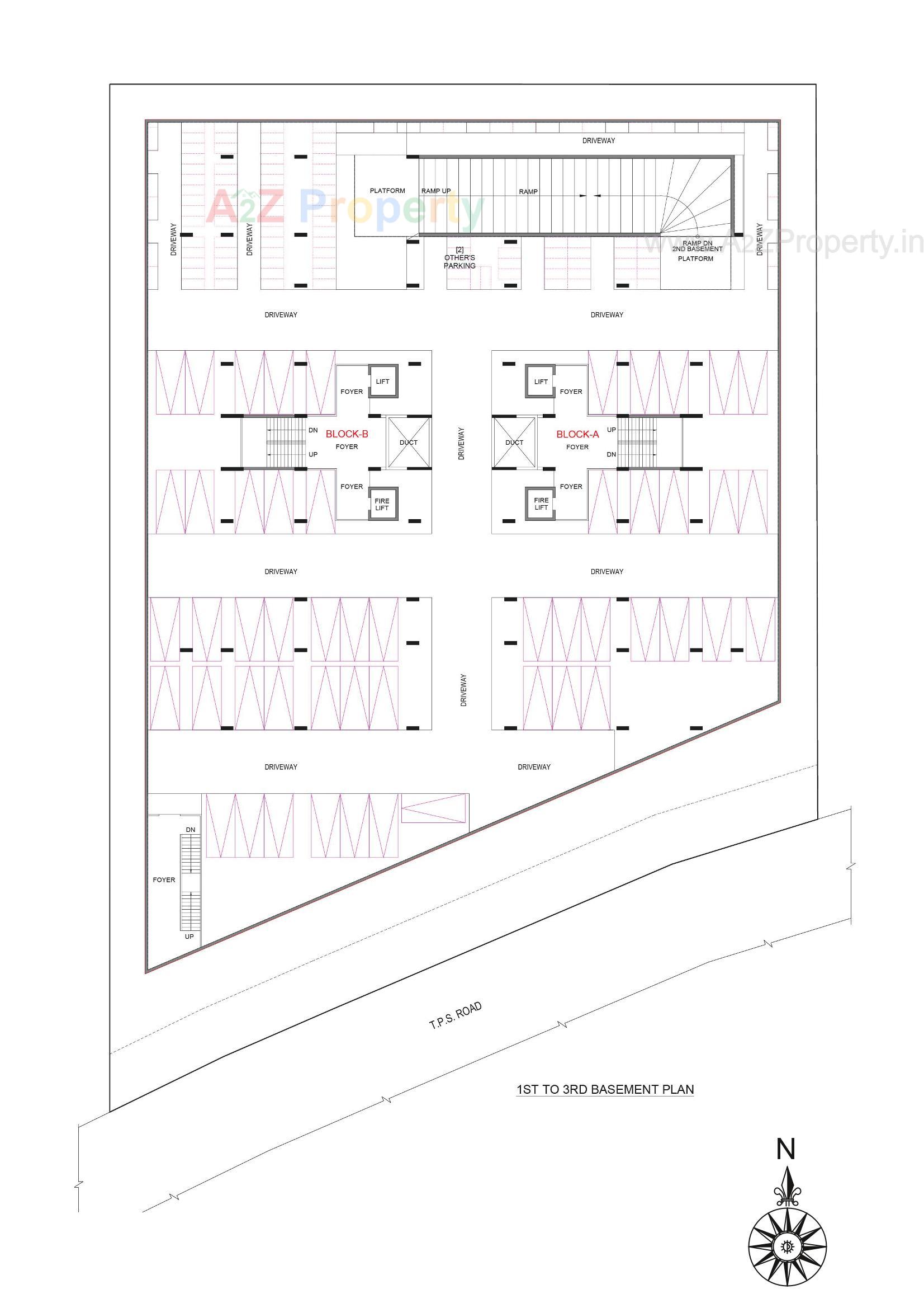 Layout of real estate project Swati Senor located at Ambali, Ahmedabad, Gujarat