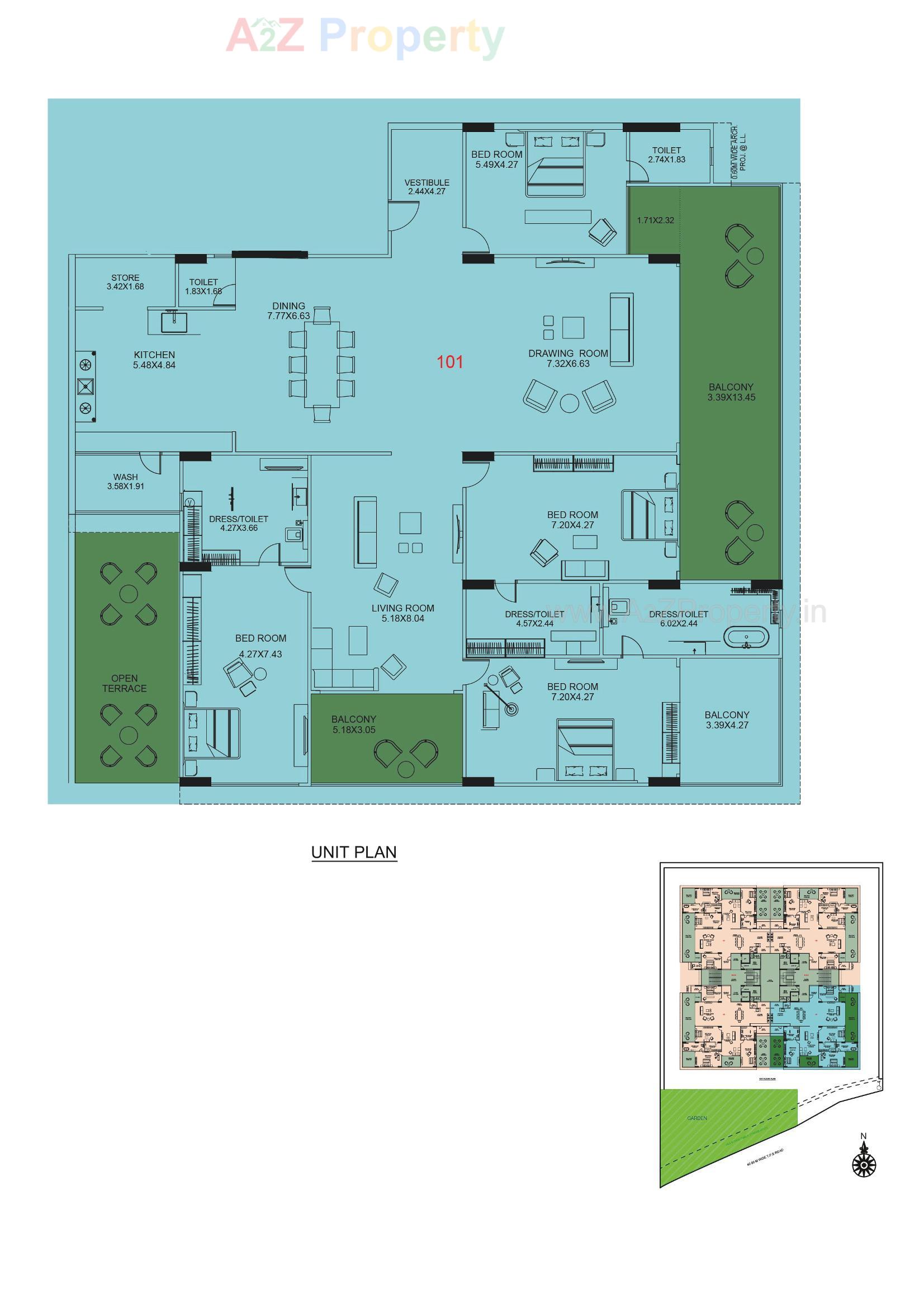 Layout of real estate project Swati Senor located at Ambali, Ahmedabad, Gujarat