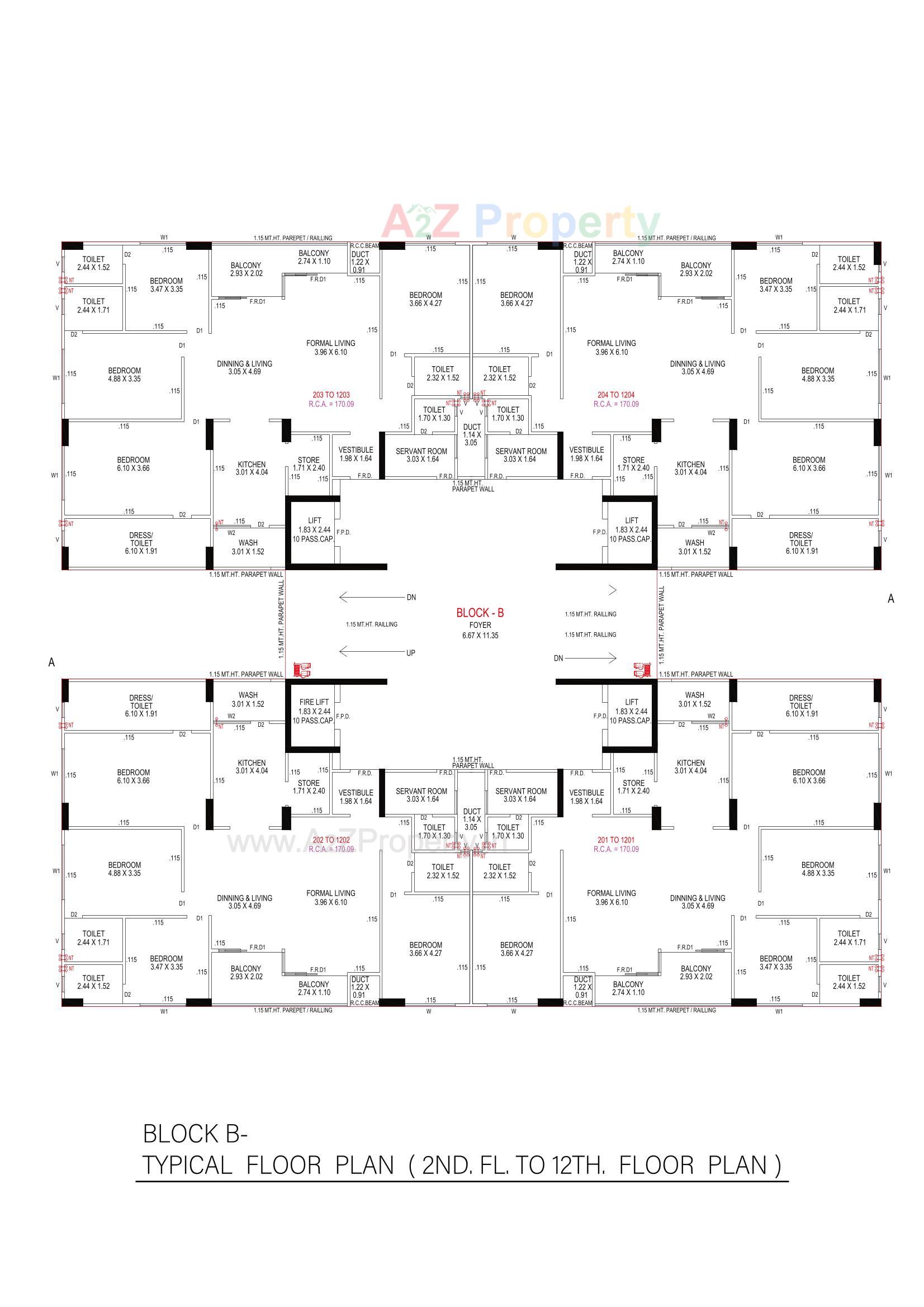 Layout of real estate project Swati Symphony located at Bodakdev, Ahmedabad, Gujarat