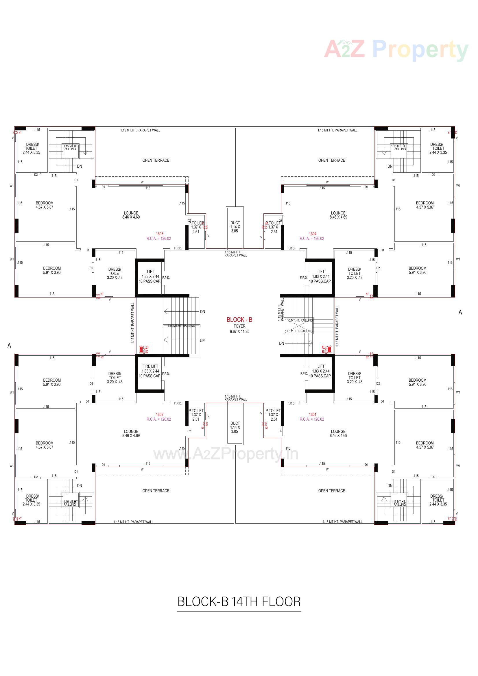 Layout of real estate project Swati Symphony located at Bodakdev, Ahmedabad, Gujarat