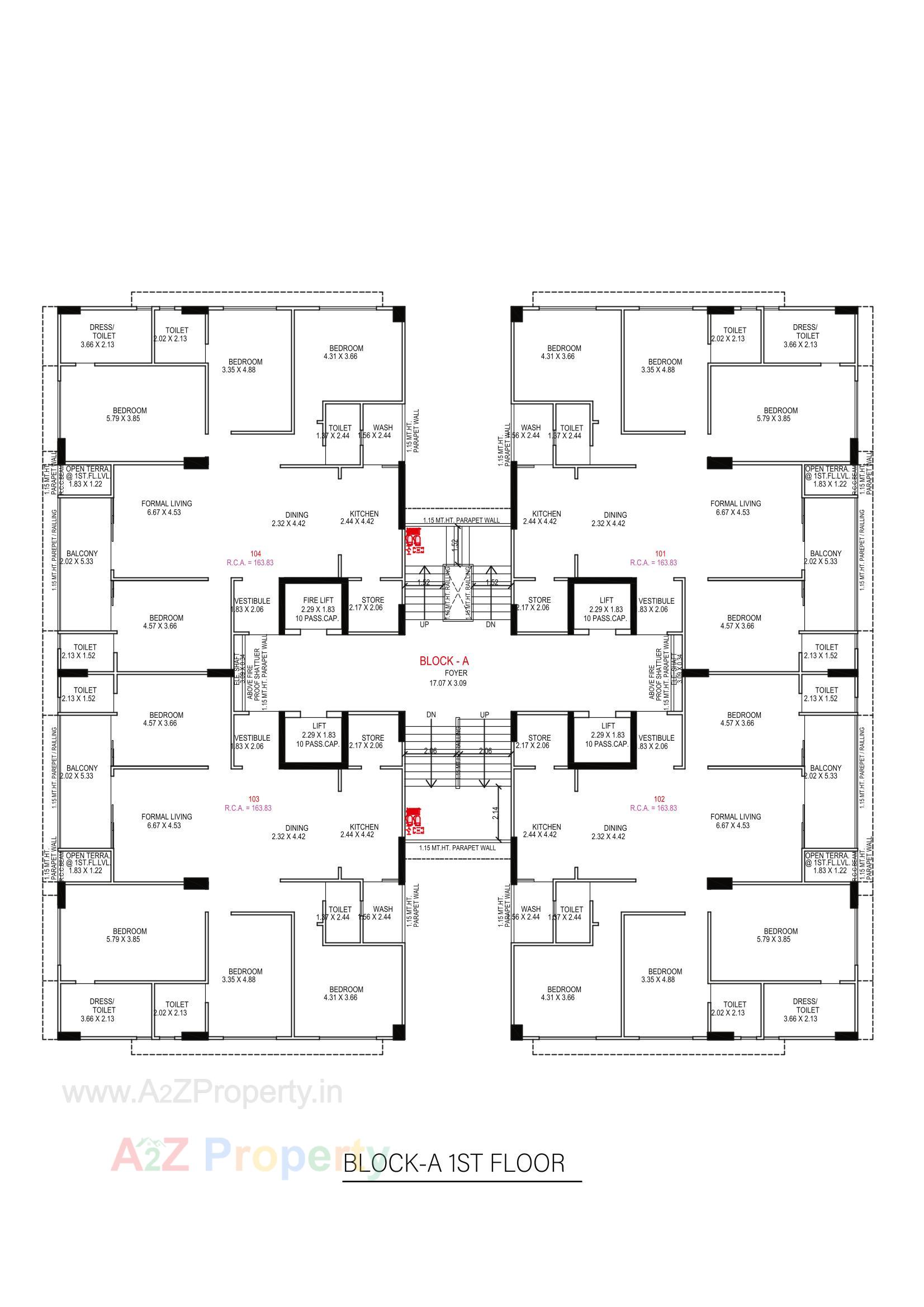 Layout of real estate project Swati Symphony located at Bodakdev, Ahmedabad, Gujarat