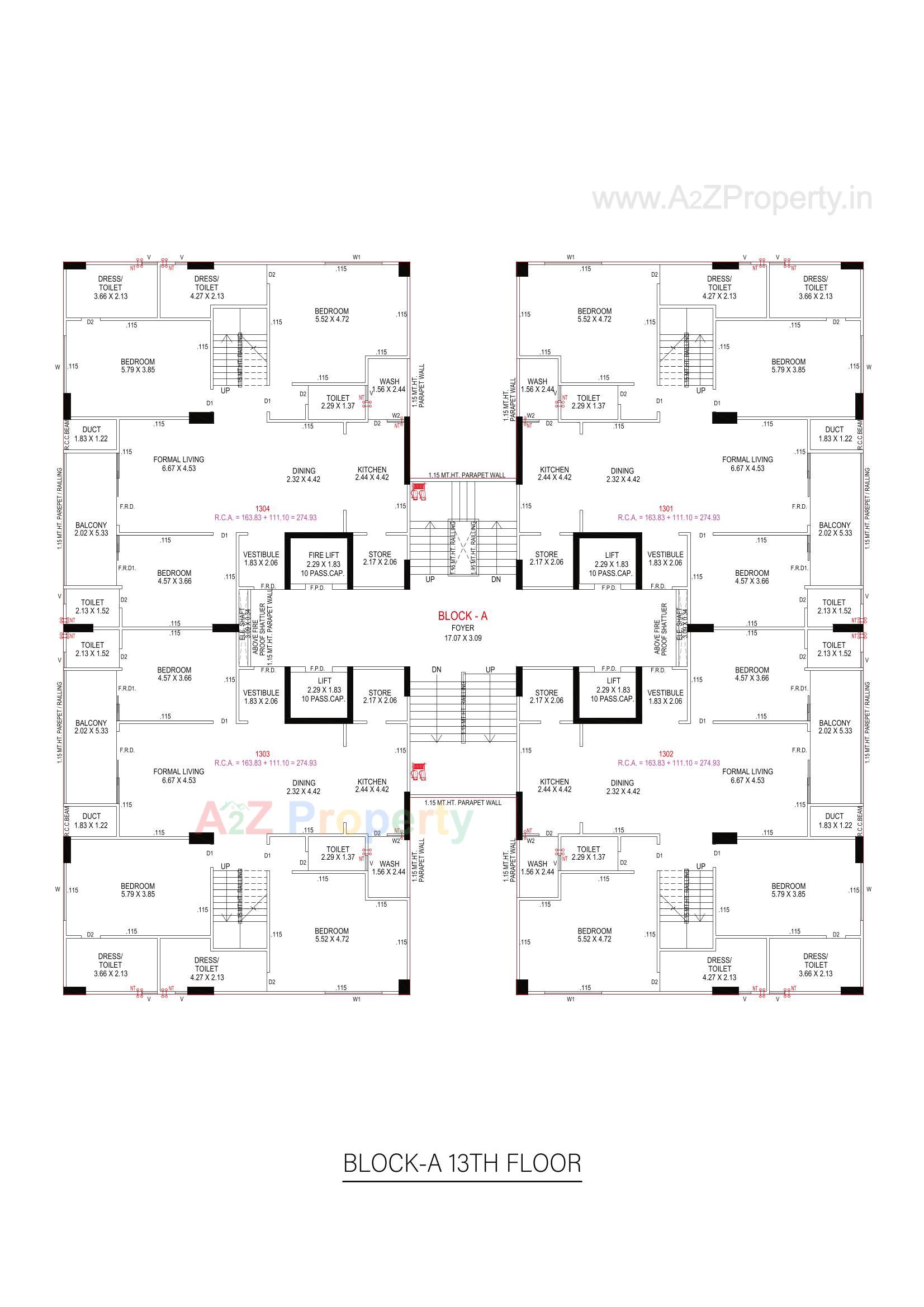 Layout of real estate project Swati Symphony located at Bodakdev, Ahmedabad, Gujarat
