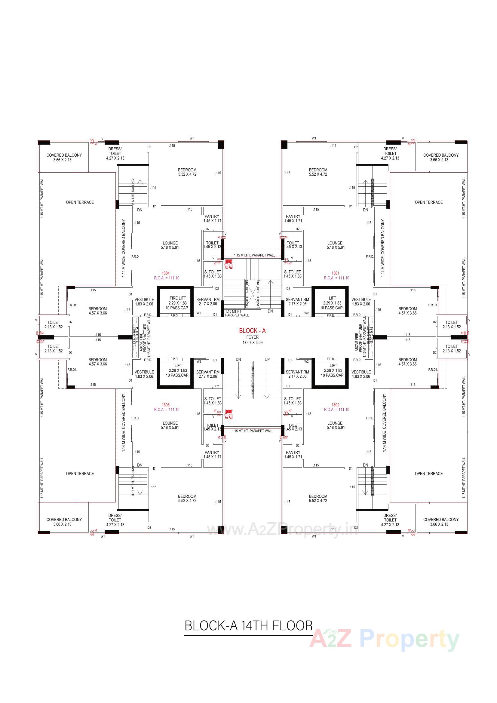 Layout of real estate project Swati Symphony located at Bodakdev, Ahmedabad, Gujarat