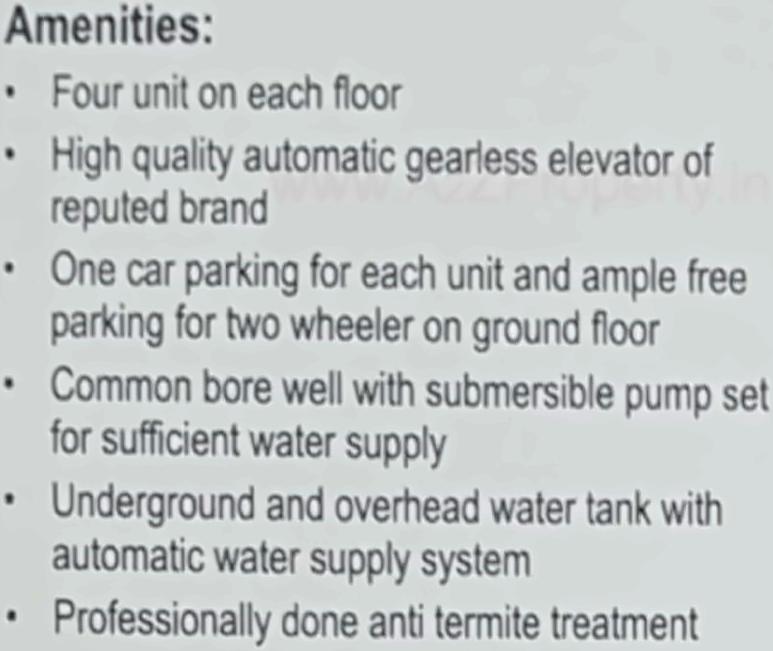 Amenities of Swayam Residency