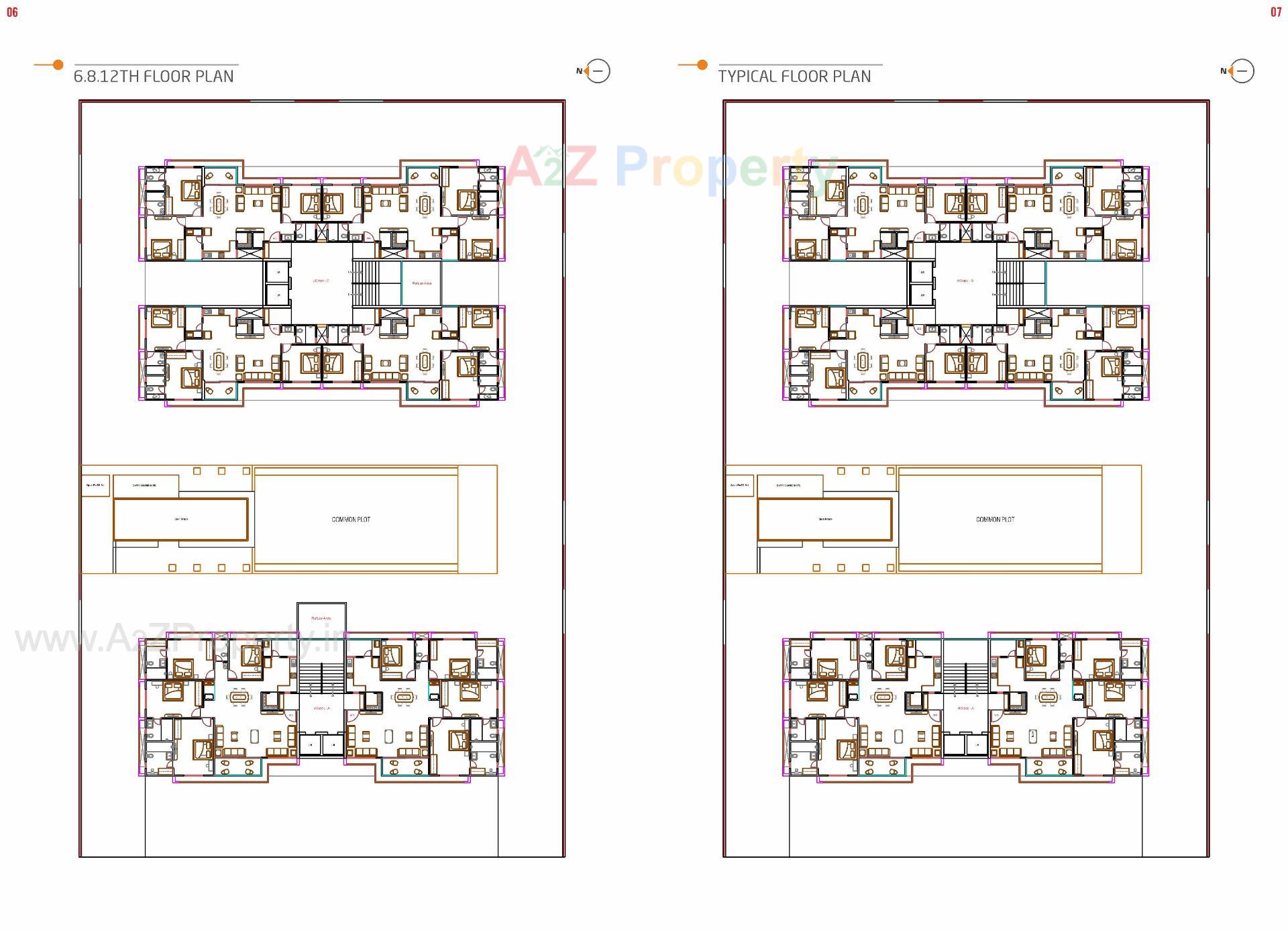 Layout of real estate project Sweven By Signature located at Chharodi, Ahmedabad, Gujarat
