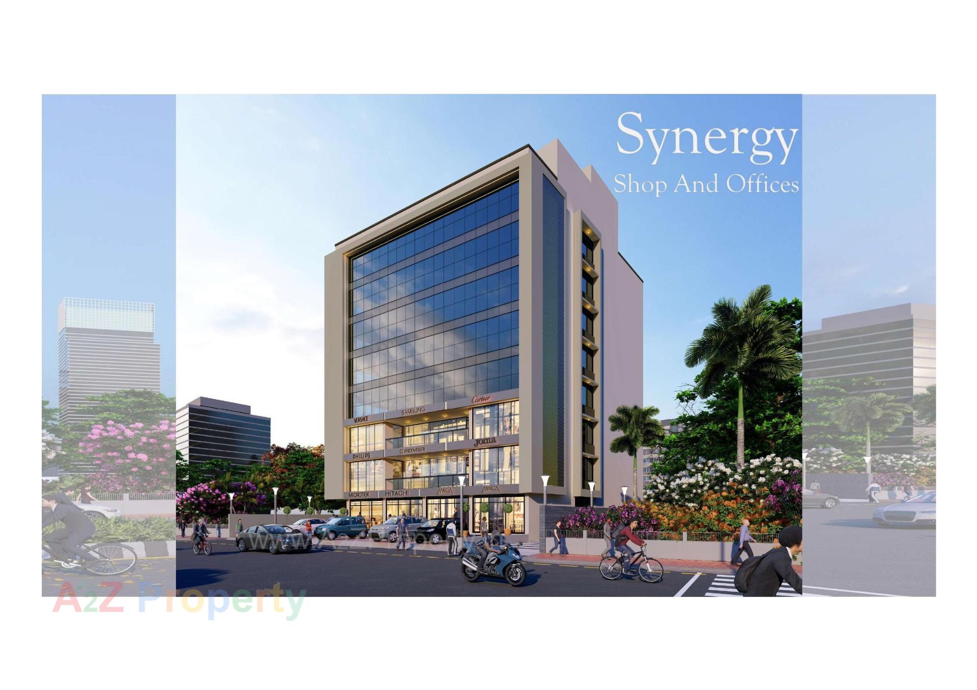 3D Elevation of real estate project Synergy located at Chhadawad, Ahmedabad, Gujarat