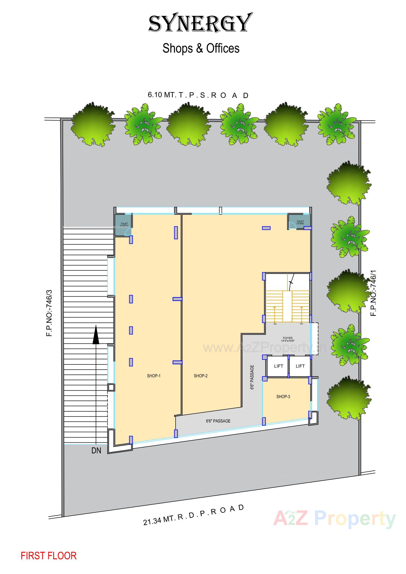 Layout of real estate project Synergy located at Chhadawad, Ahmedabad, Gujarat