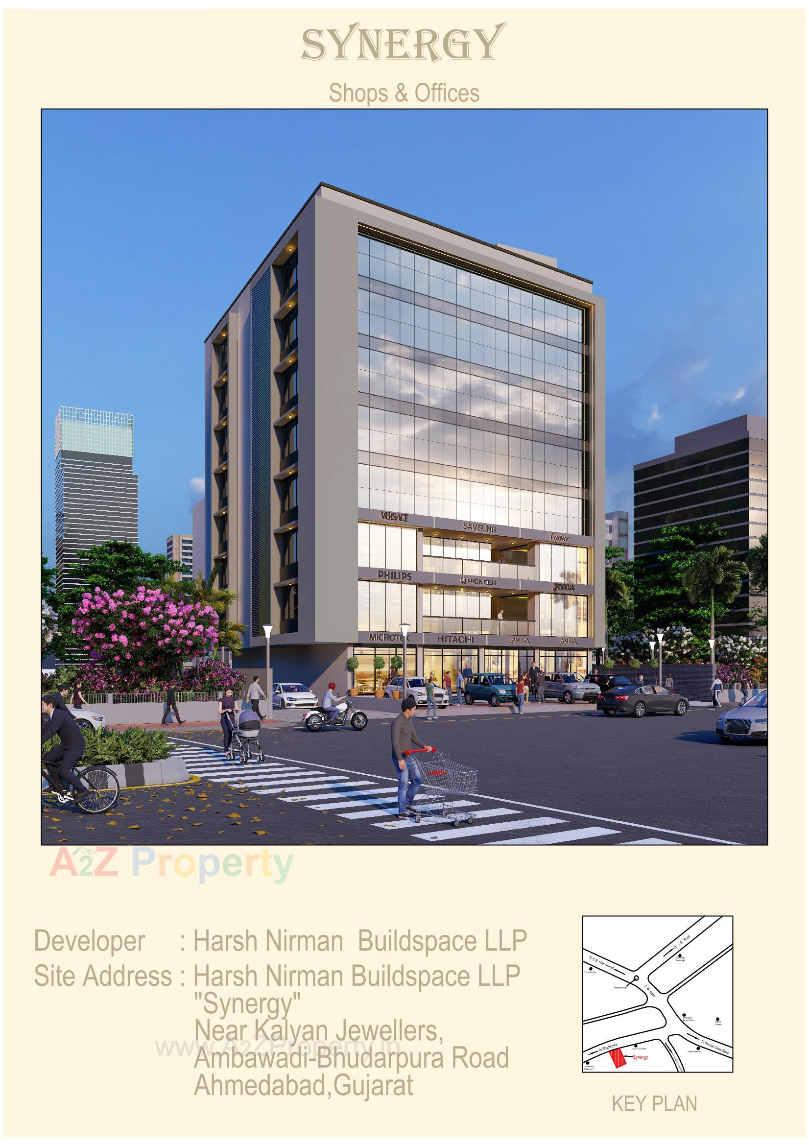 3D Elevation of real estate project Synergy located at Chhadawad, Ahmedabad, Gujarat