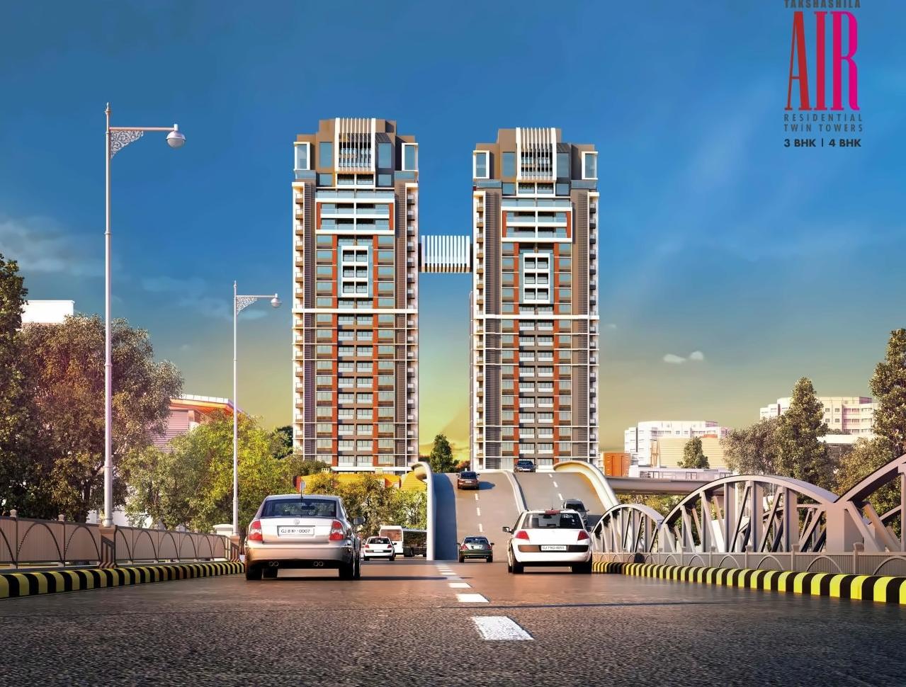 3D Elevation of real estate project Takshashila Air located at Chavad, Ahmedabad, Gujarat