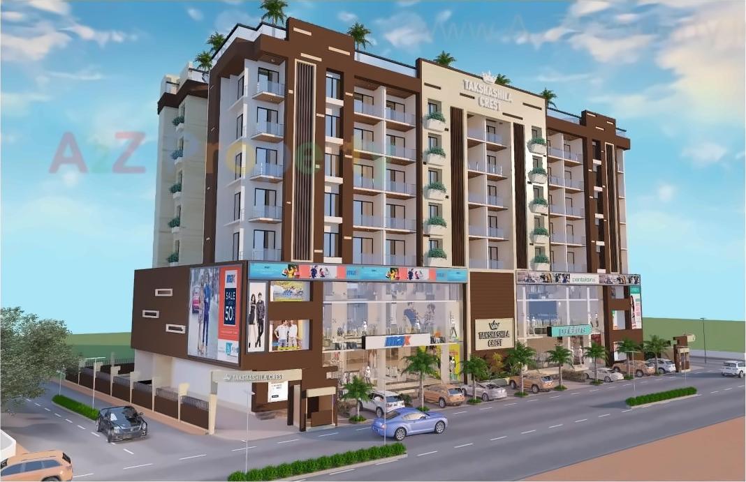 3D Elevation of real estate project Takshashila Crest located at Ahmedabad, Ahmedabad, Gujarat