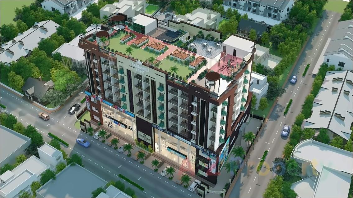 3D Elevation of real estate project Takshashila Crest located at Ahmedabad, Ahmedabad, Gujarat