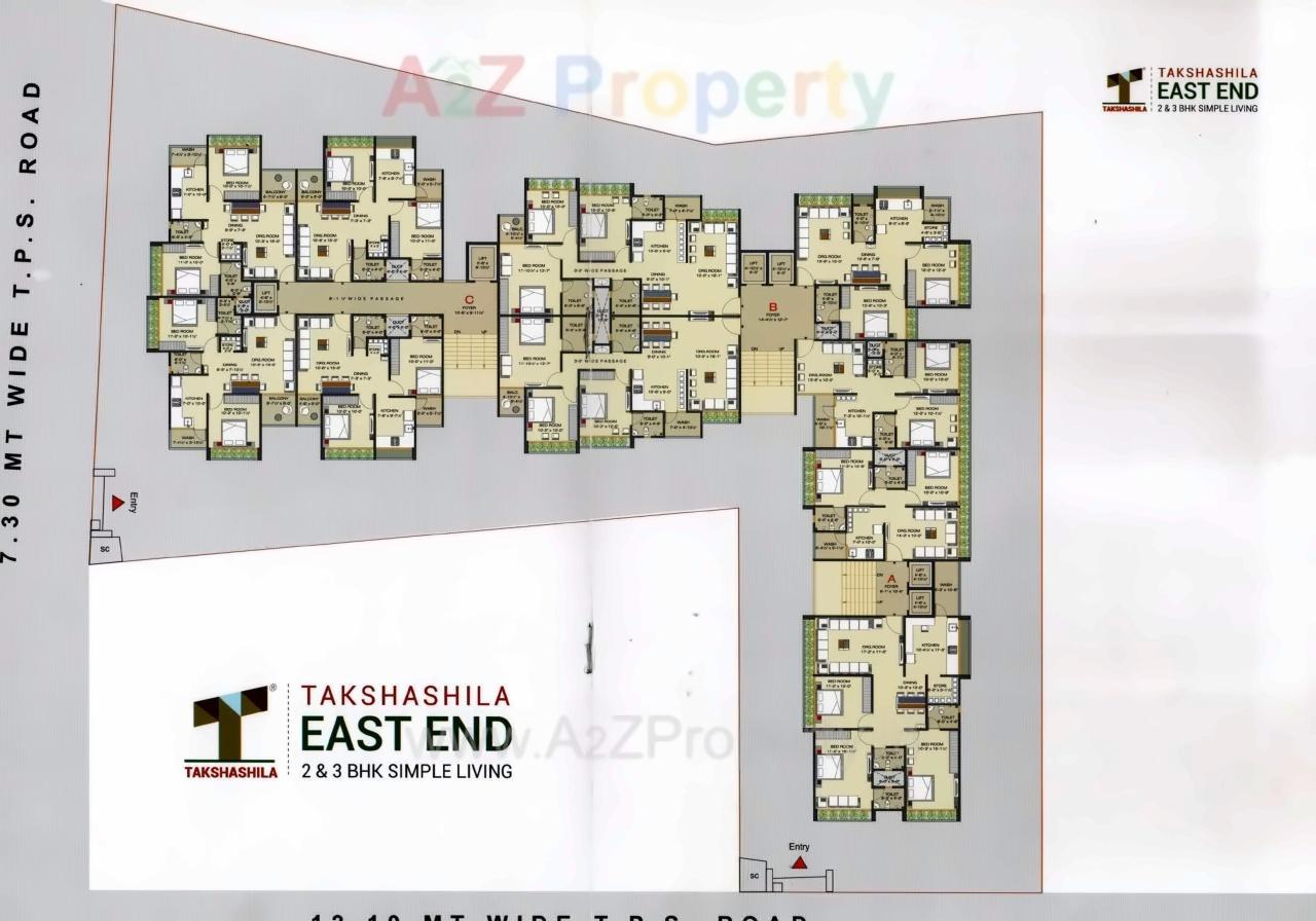 Layout of real estate project Takshashila East End located at Gondal, Ahmedabad, Gujarat