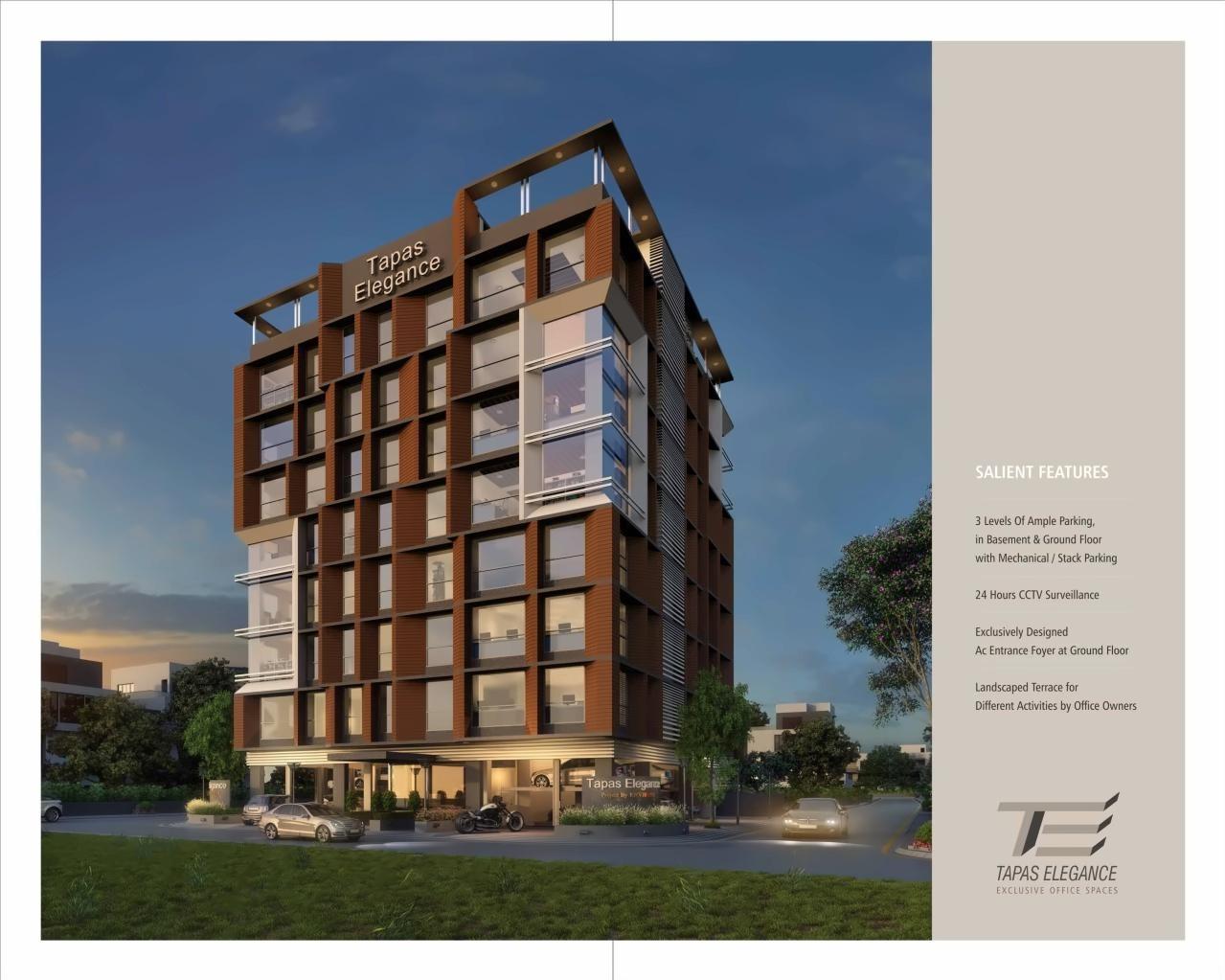 3D Elevation of real estate project Tapas Elegance located at City, Ahmedabad, Gujarat