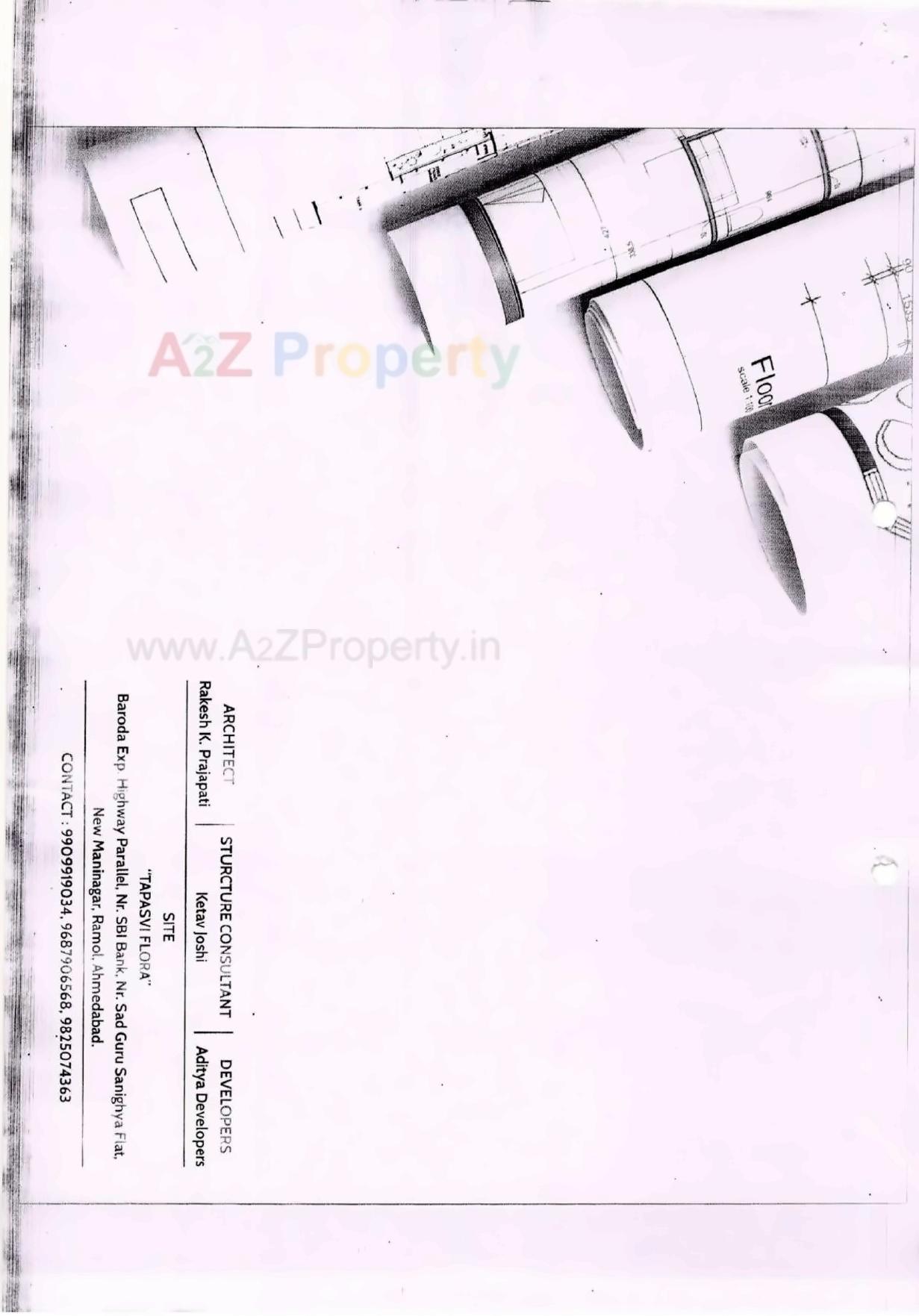 Layout of real estate project Tapasvi Flora located at Ramol, Ahmedabad, Gujarat