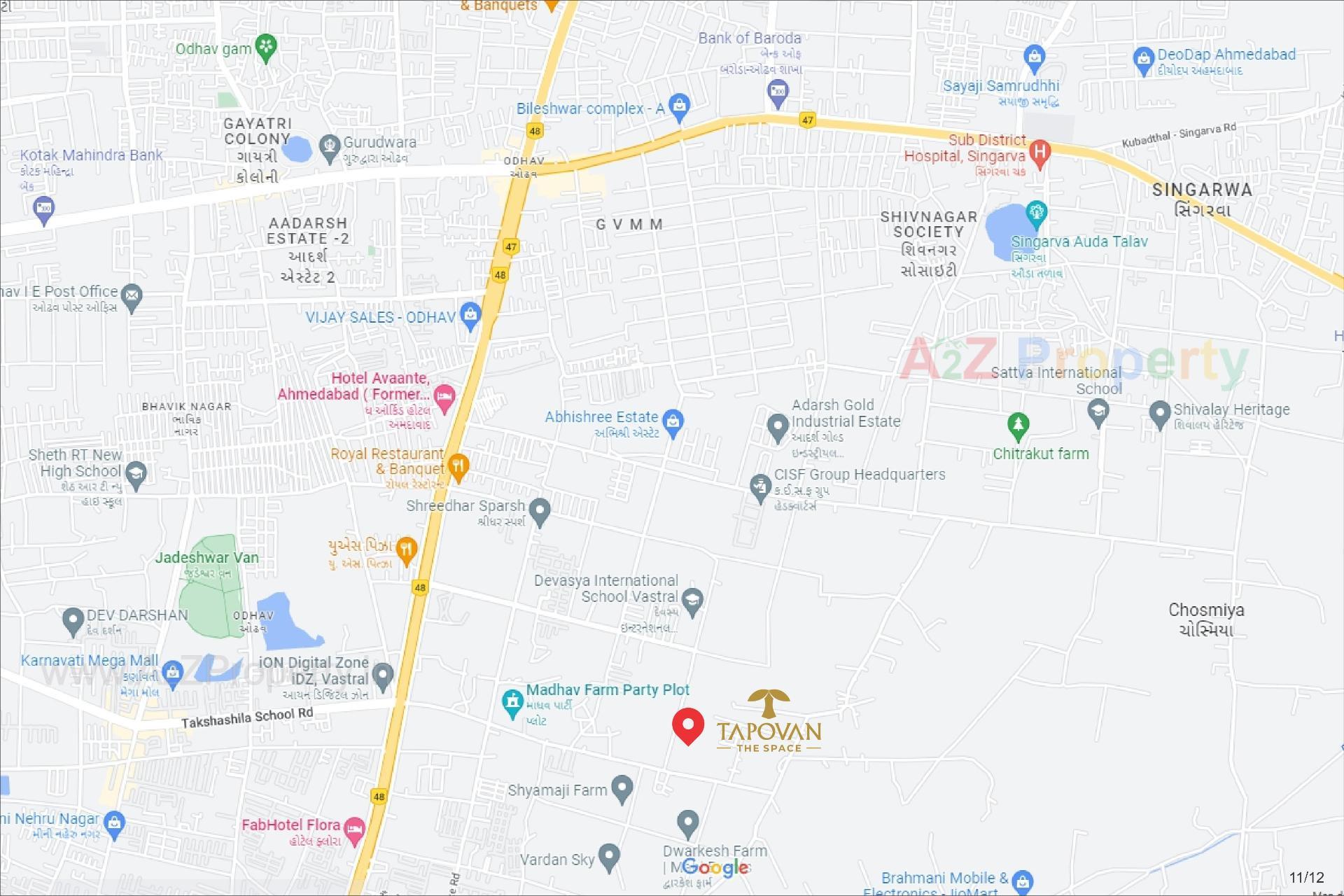  of real estate project Tapovan The Space located at Vastral, Ahmedabad, Gujarat