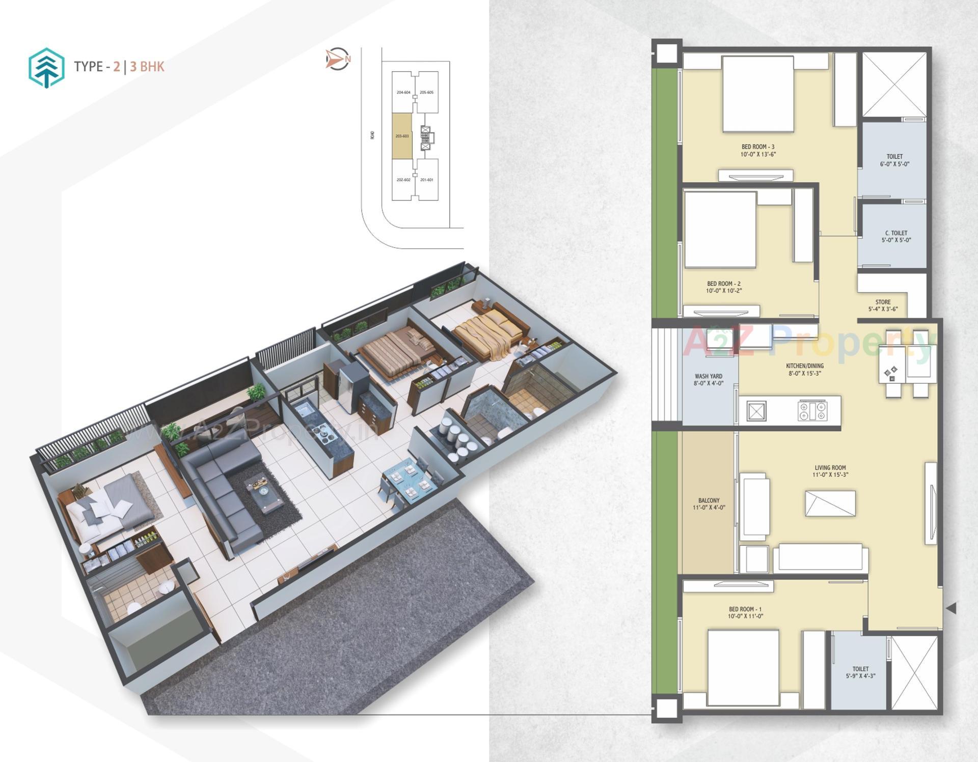 Layout of real estate project Tatvam Pride located at Bhadej, Ahmedabad, Gujarat