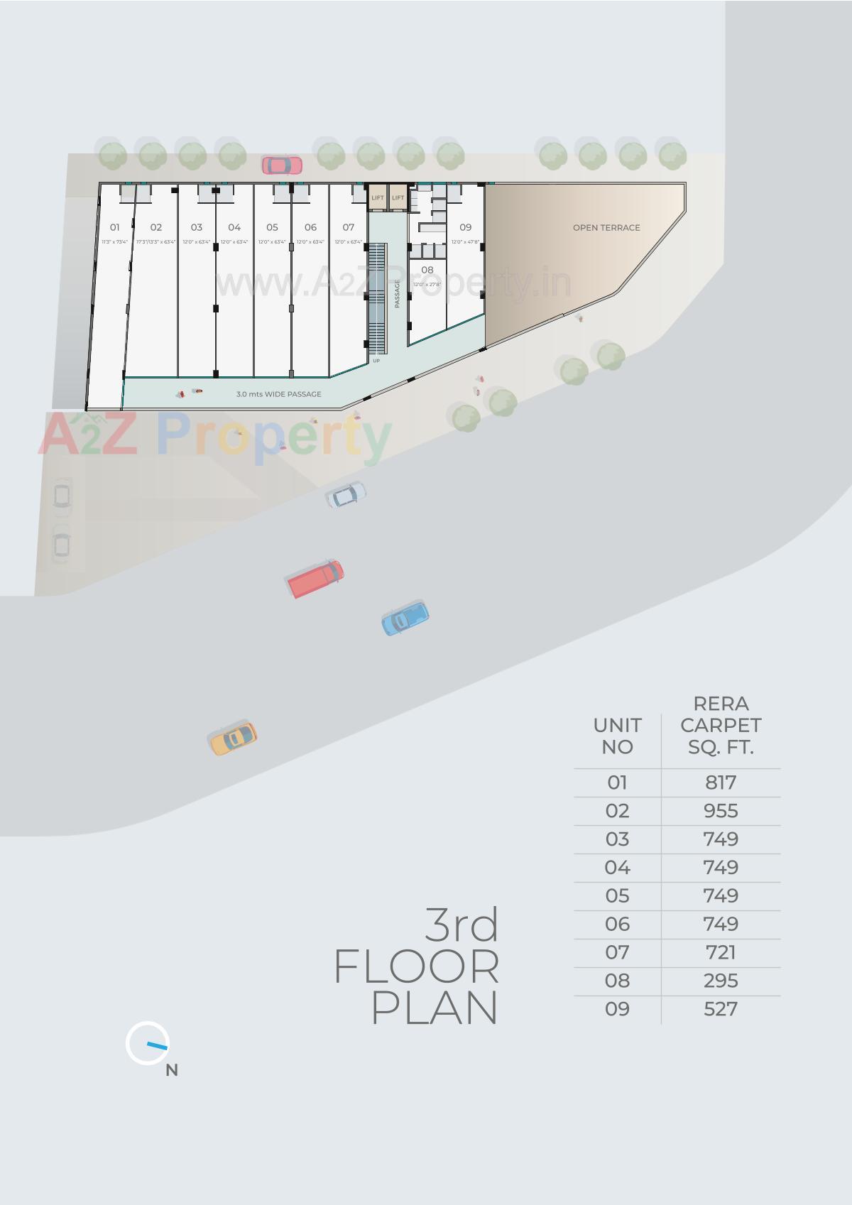 Layout of real estate project Tcb  The Corner Block located at Ahmedabad, Ahmedabad, Gujarat