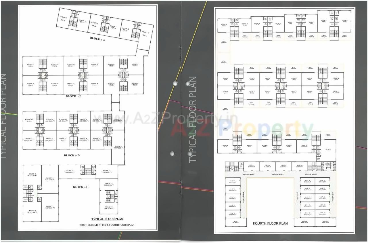 Layout of real estate project Tejendra Arcade located at Rakhial, Ahmedabad, Gujarat