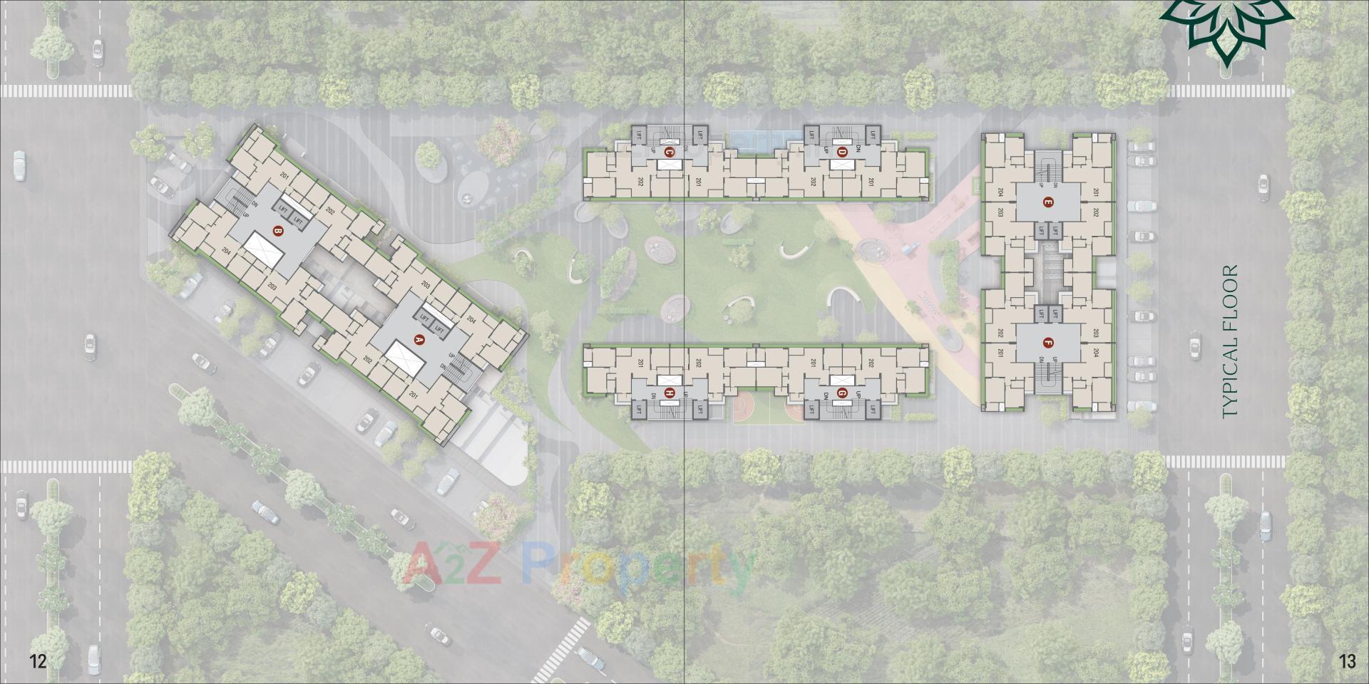 Layout of real estate project The Ashoka located at Vastral , Ahmedabad, Gujarat