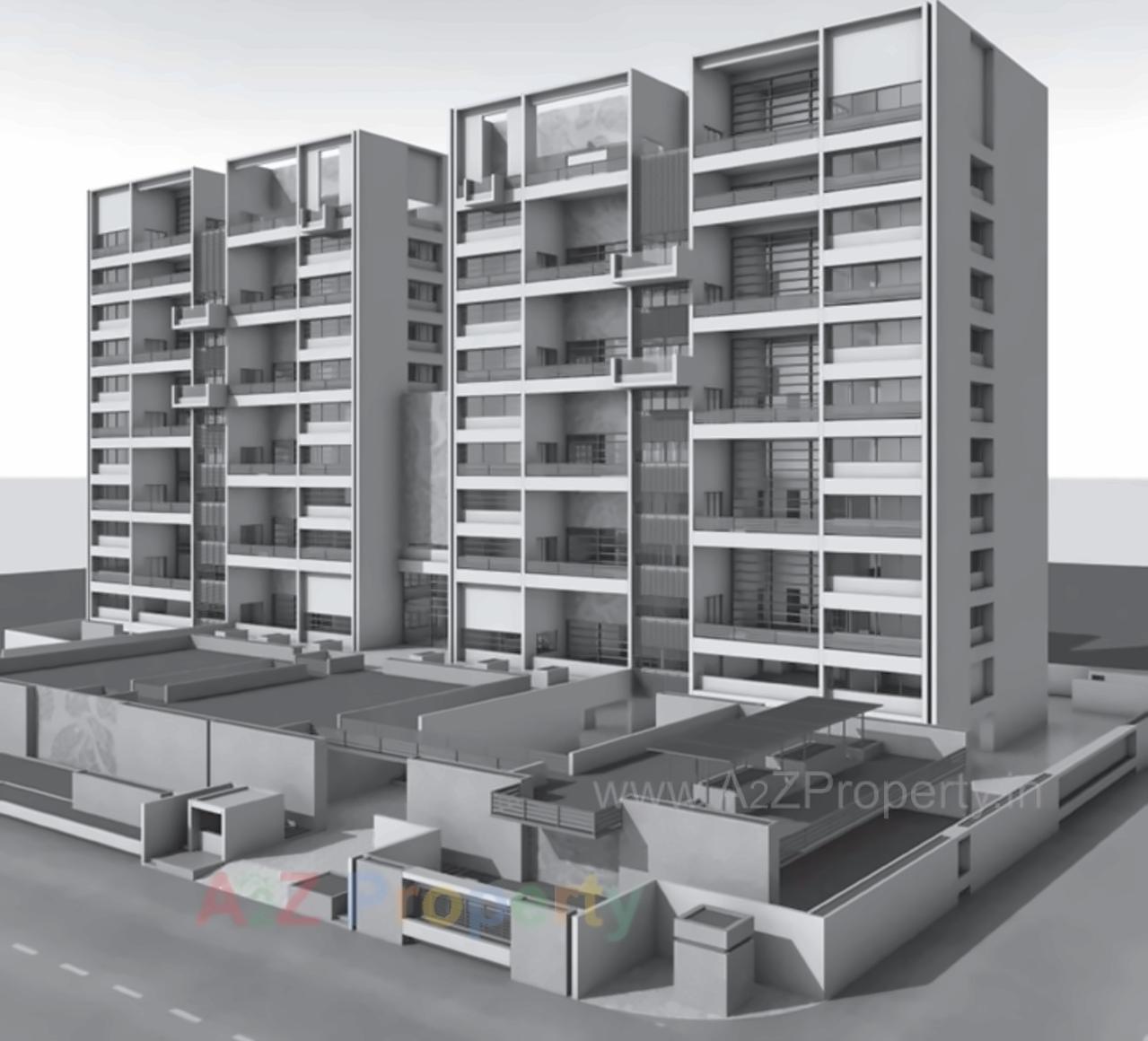 3D Elevation of real estate project The Banyan located at Makarba, Ahmedabad, Gujarat
