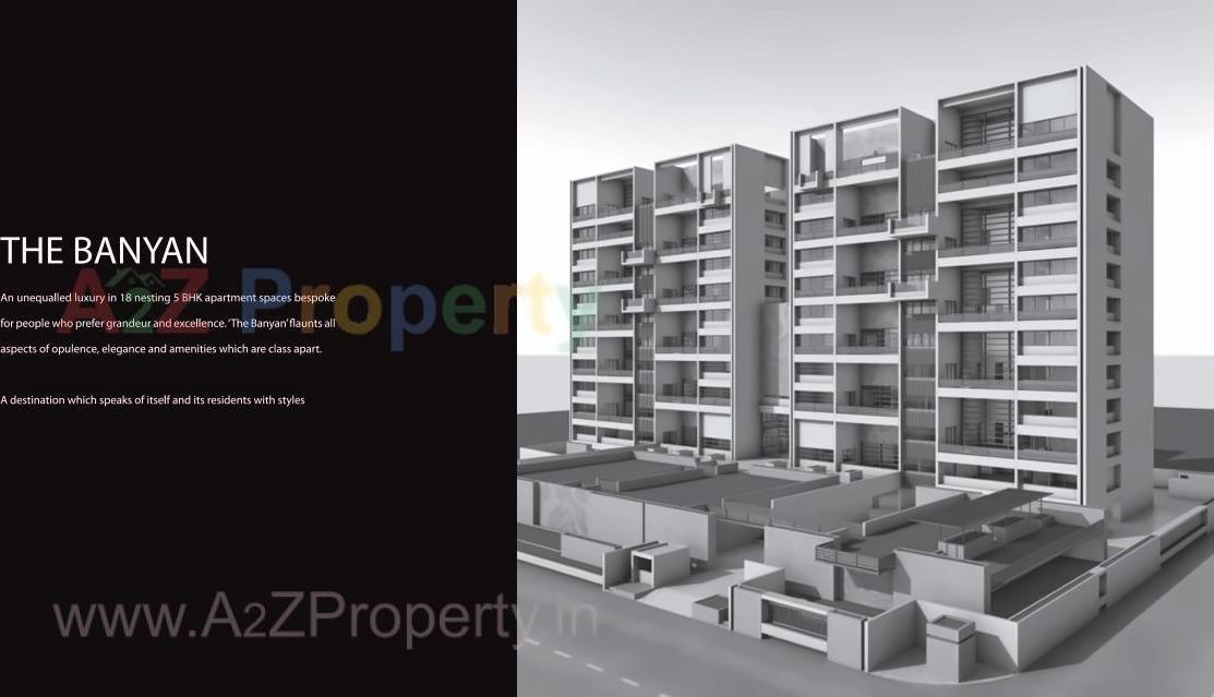3D Elevation of real estate project The Banyan located at Makarba, Ahmedabad, Gujarat