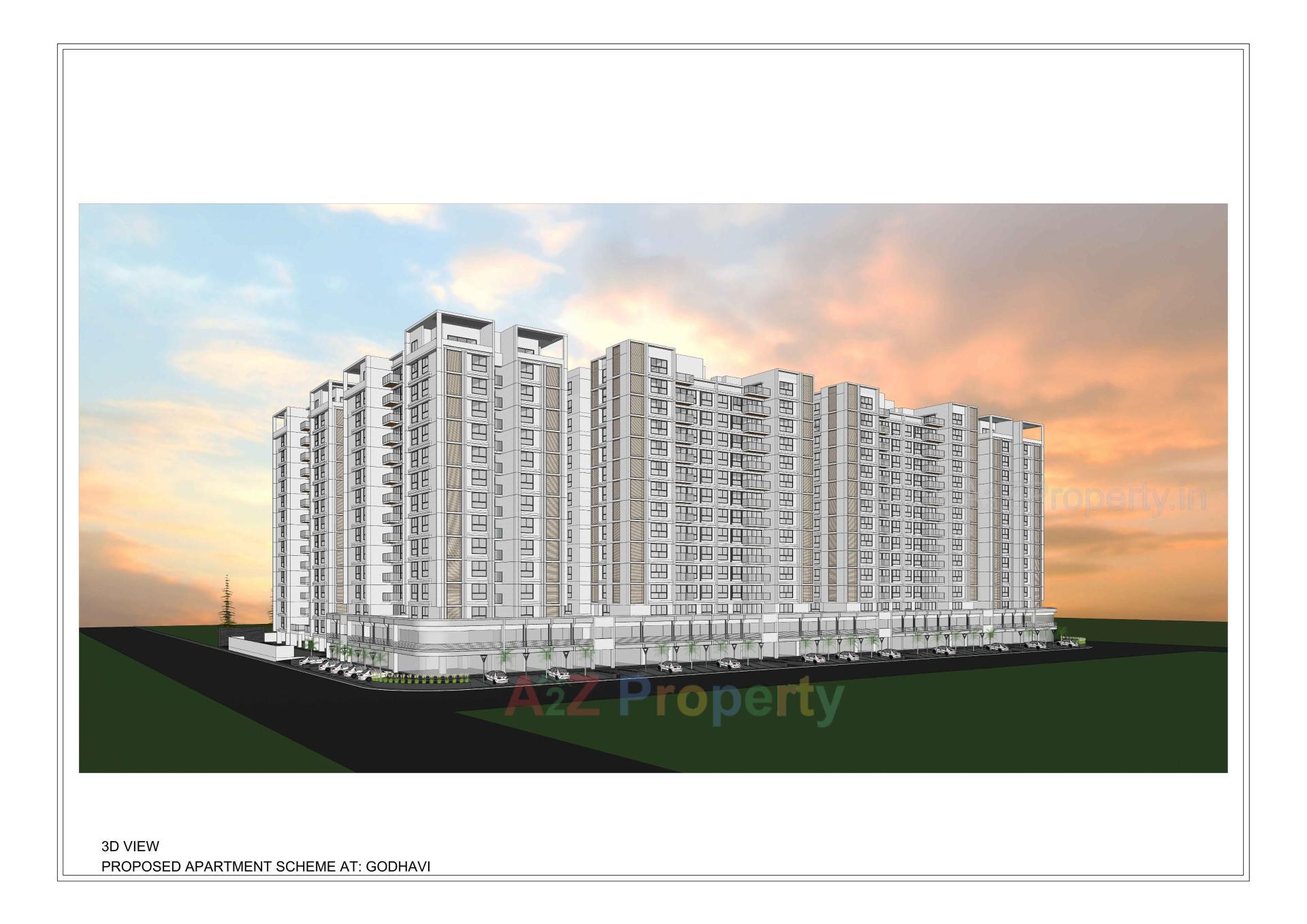 3D Elevation of real estate project The Canvas located at Godhavi, Ahmedabad, Gujarat