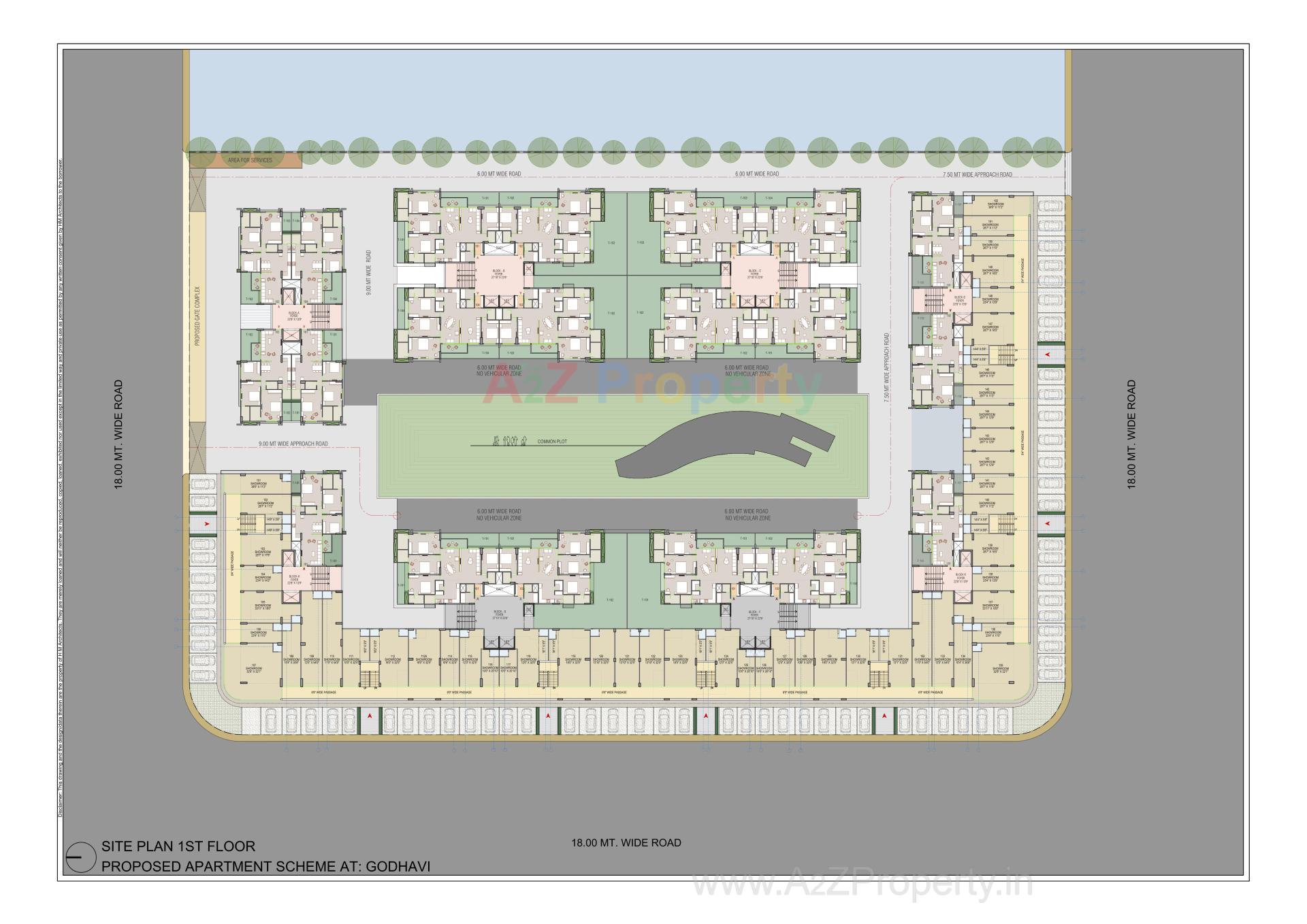 Layout of real estate project The Canvas located at Godhavi, Ahmedabad, Gujarat