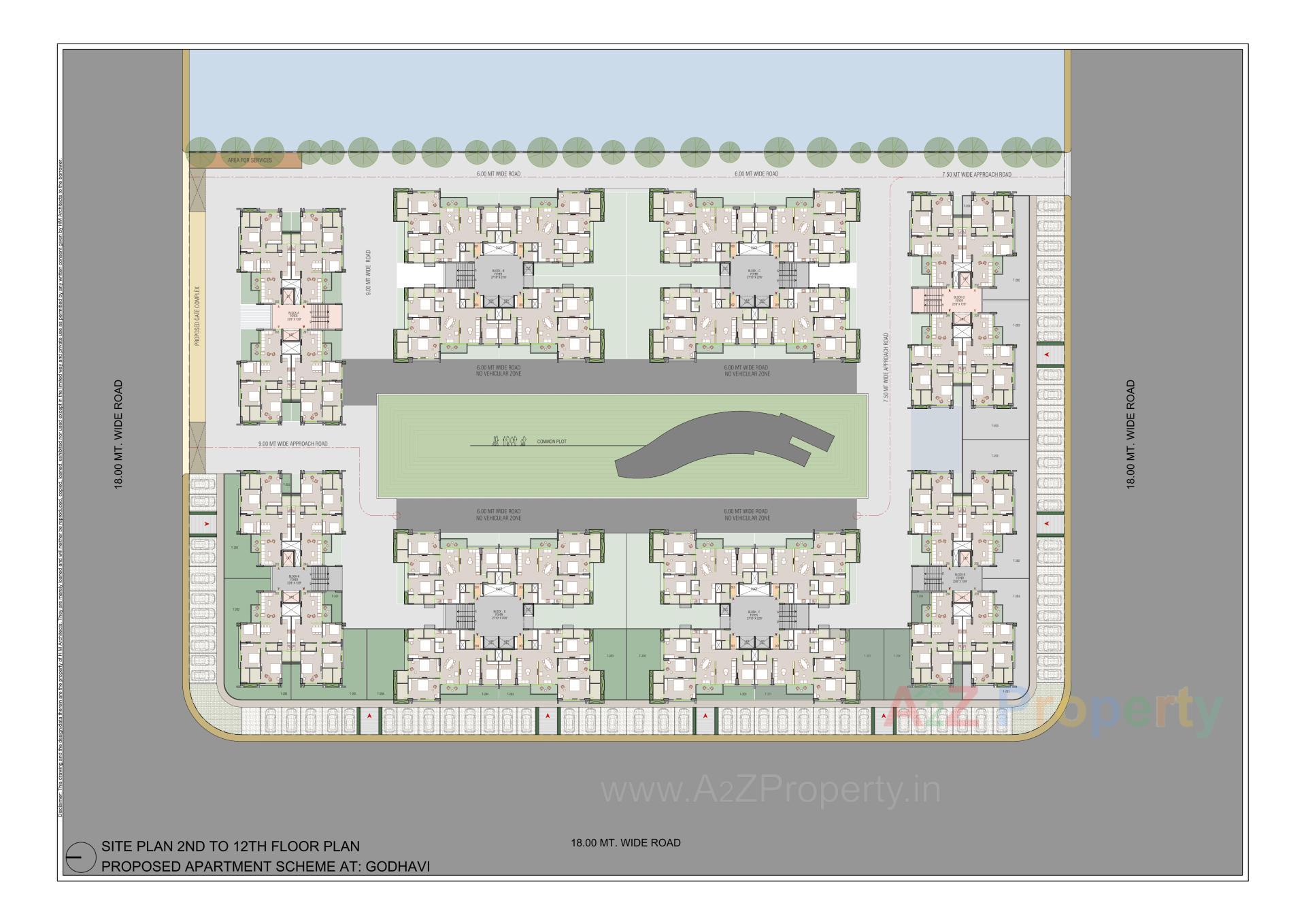 Layout of real estate project The Canvas located at Godhavi, Ahmedabad, Gujarat