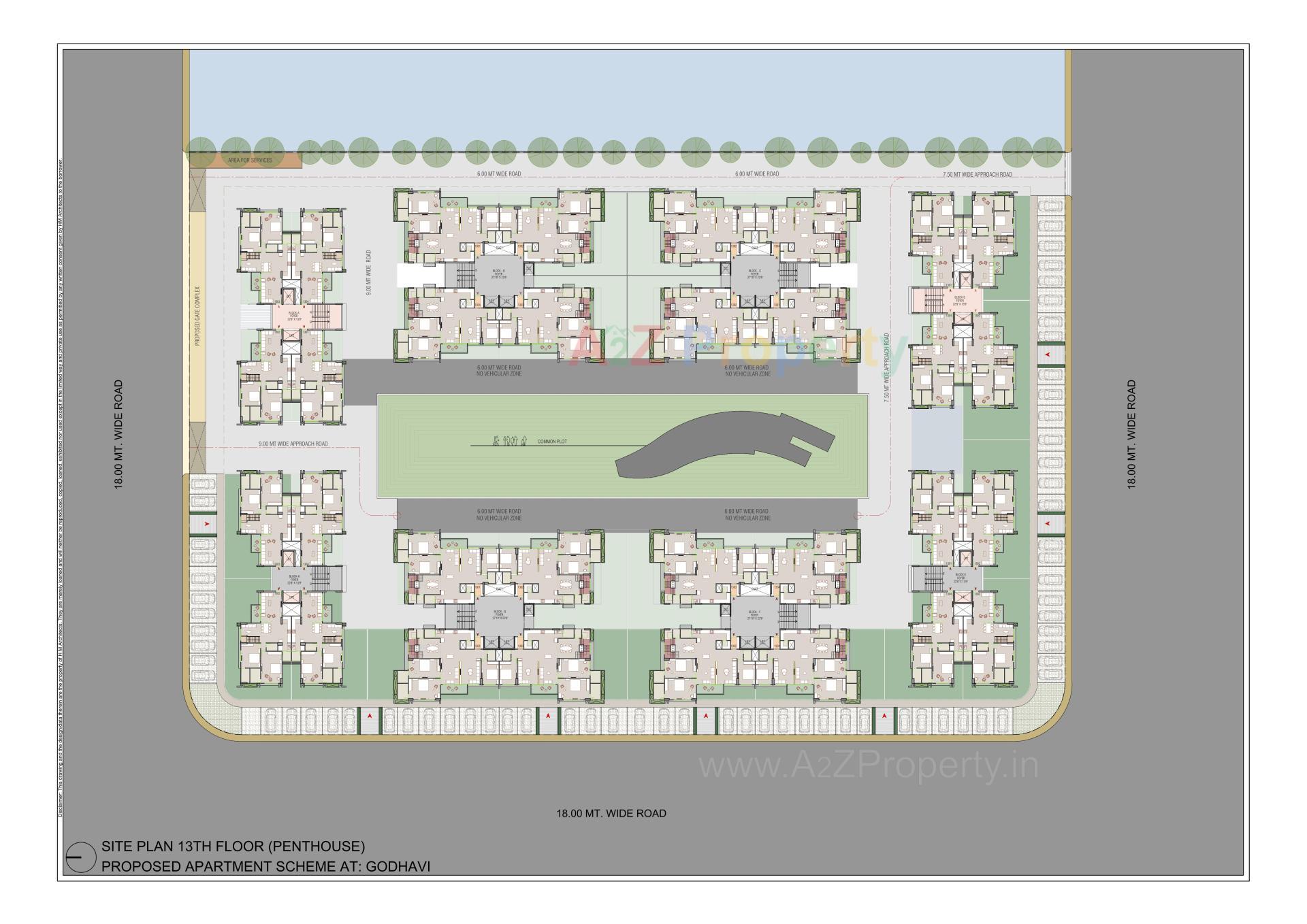 Layout of real estate project The Canvas located at Godhavi, Ahmedabad, Gujarat
