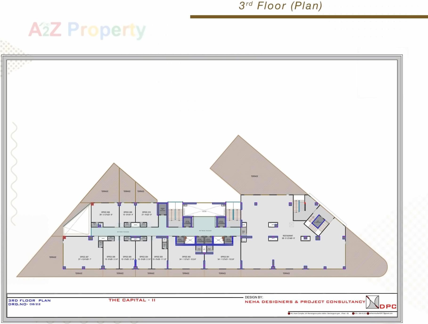 Layout of real estate project The Capital located at Sola, Ahmedabad, Gujarat