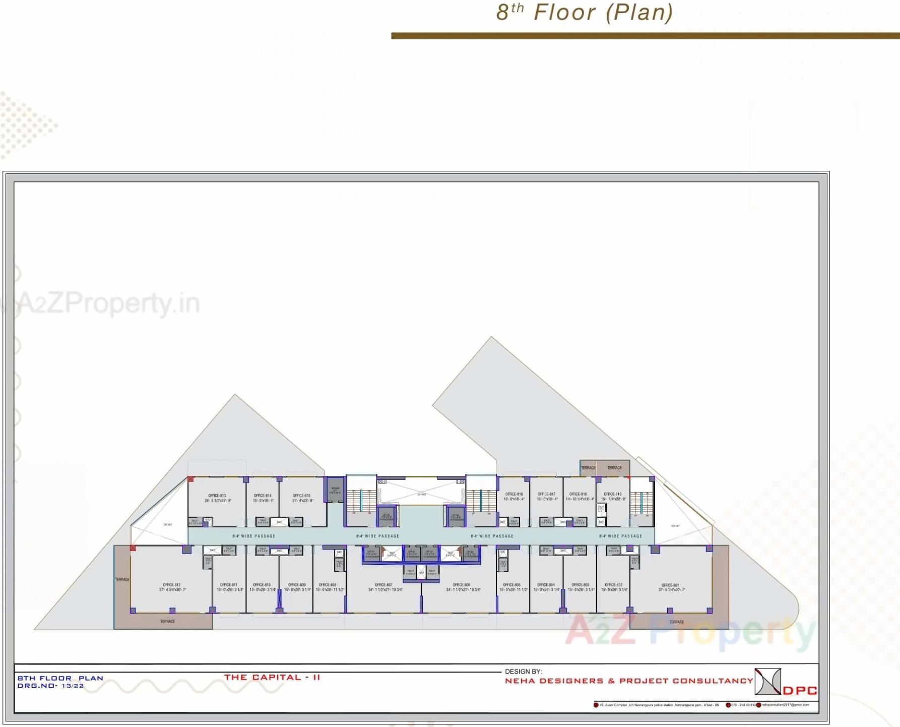 Layout of real estate project The Capital located at Sola, Ahmedabad, Gujarat