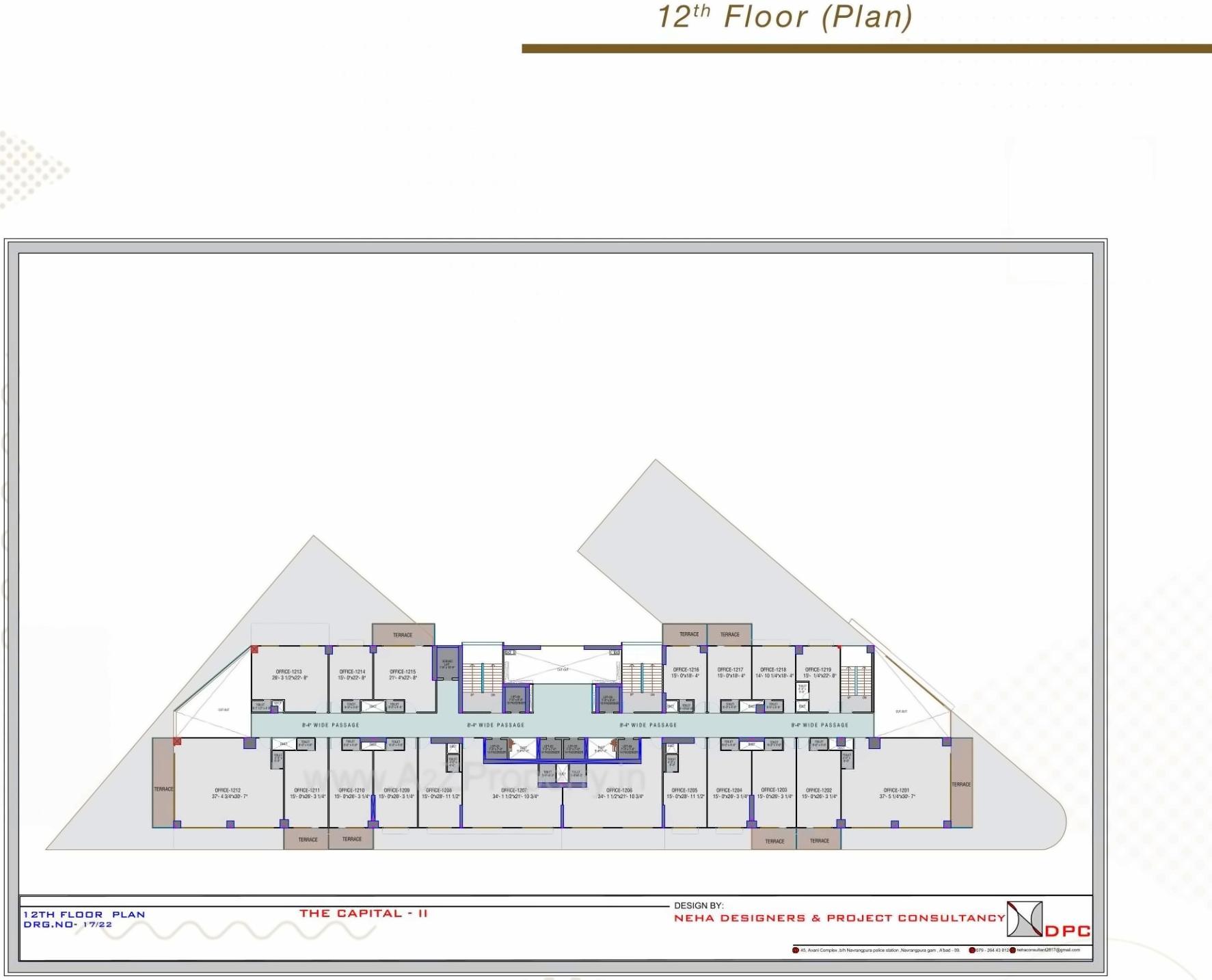 Layout of real estate project The Capital located at Sola, Ahmedabad, Gujarat