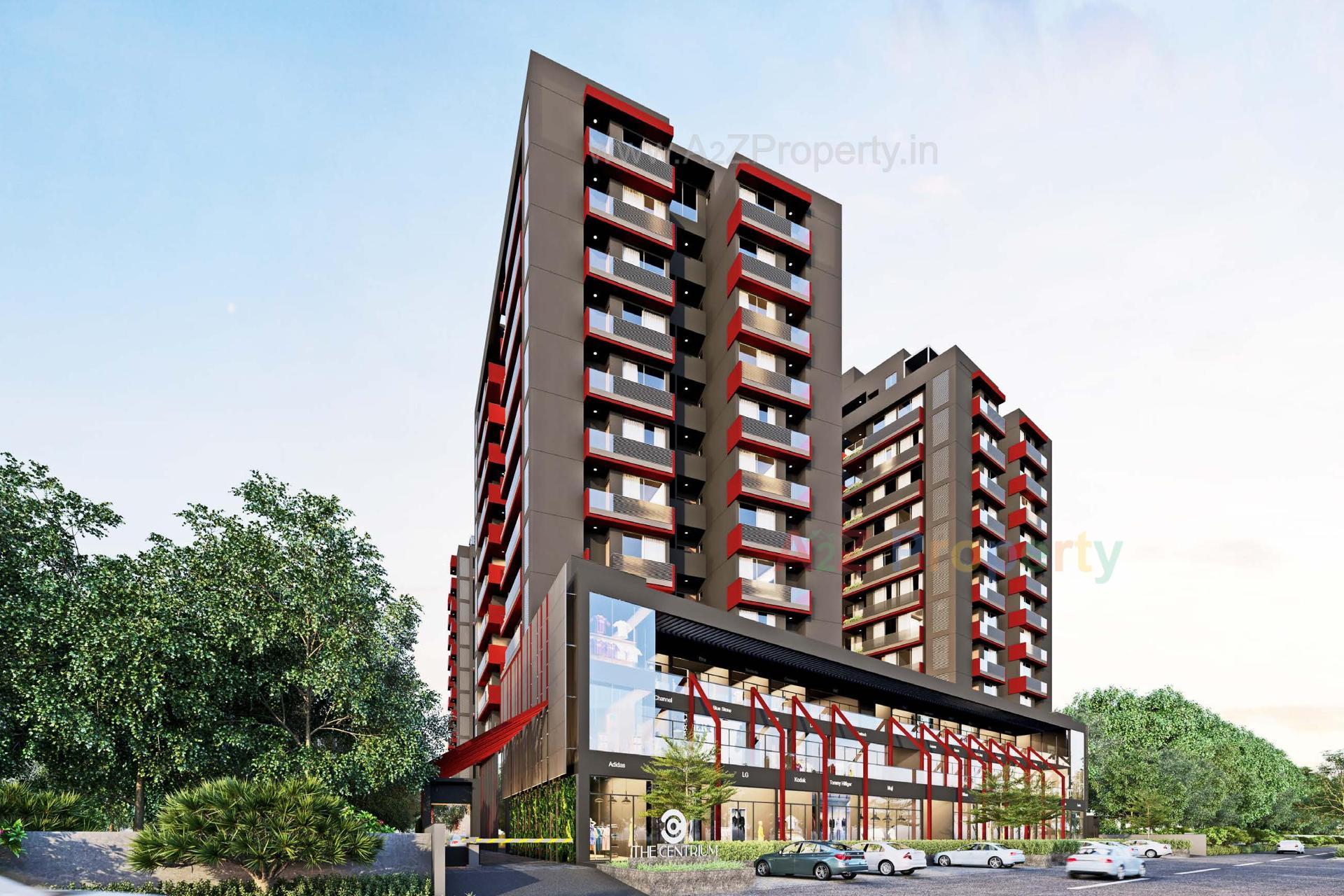 3D Elevation of real estate project The Centrium located at Wadaj, Ahmedabad, Gujarat