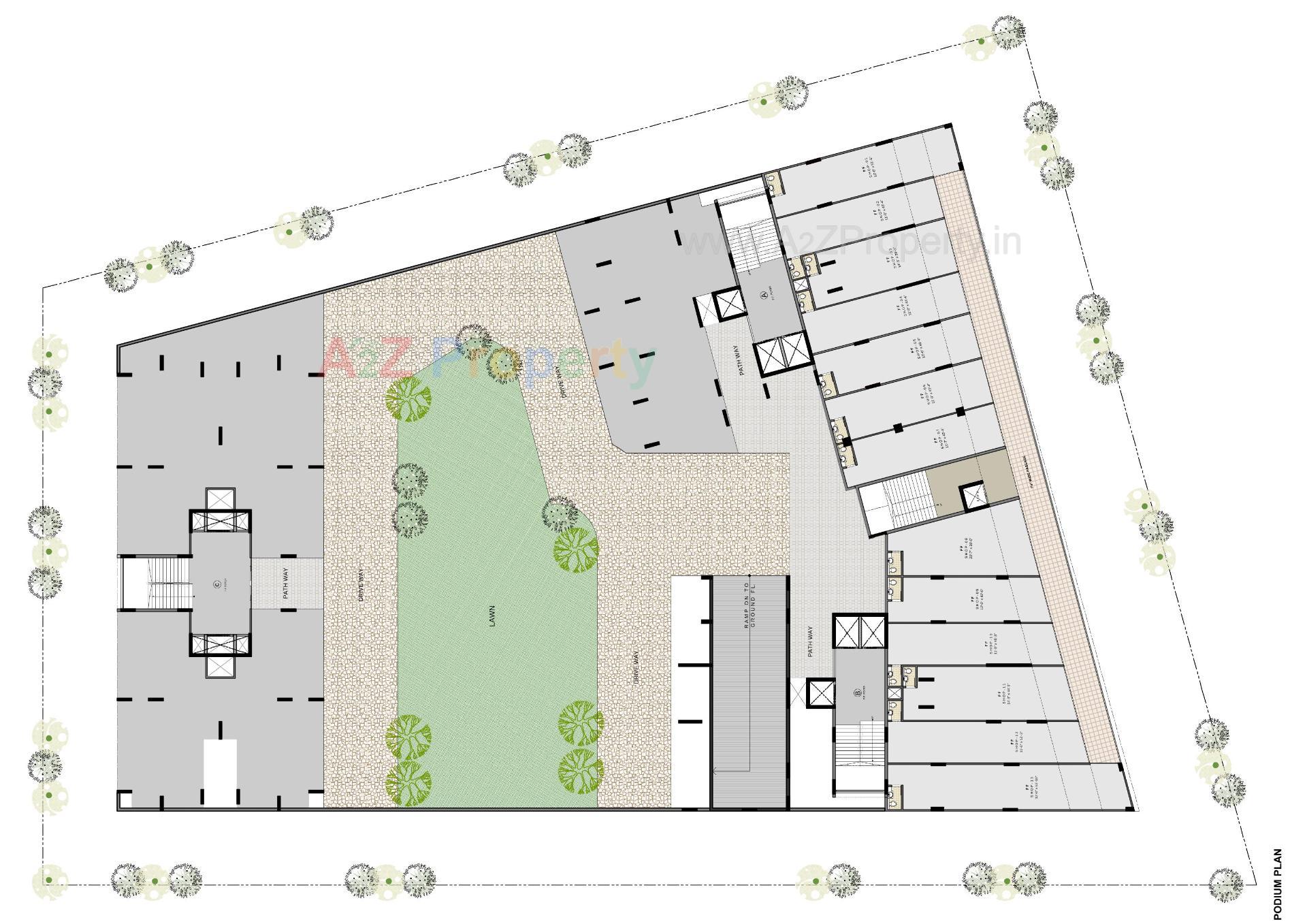 Layout of real estate project The Centrium located at Wadaj, Ahmedabad, Gujarat