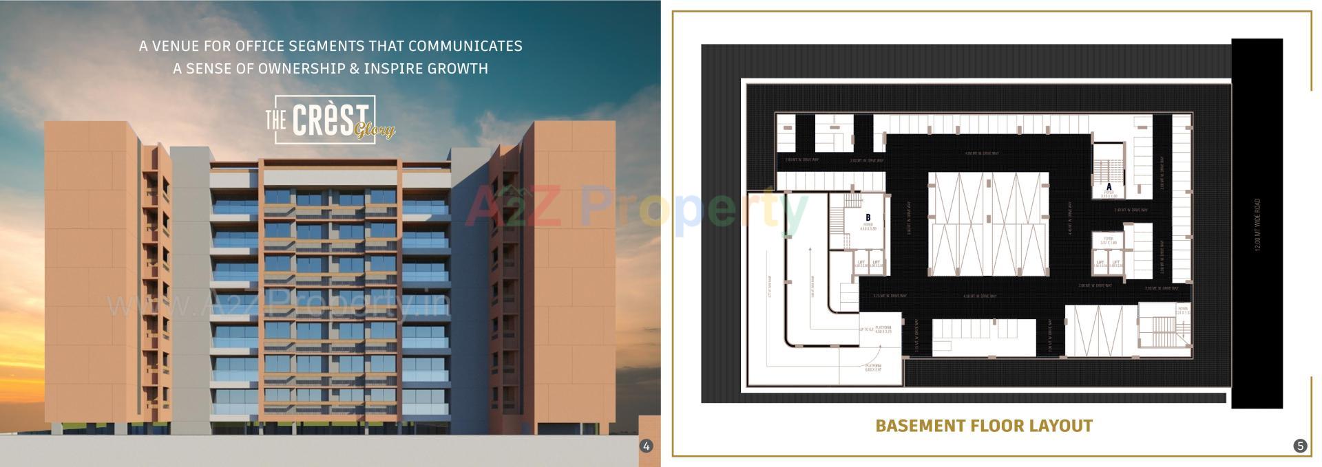Layout of real estate project The Crest Glory located at Ahmedabad, Ahmedabad, Gujarat