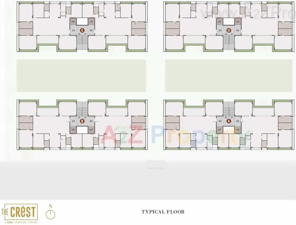 Layout of real estate project The Crest located at Nikol, Ahmedabad, Gujarat